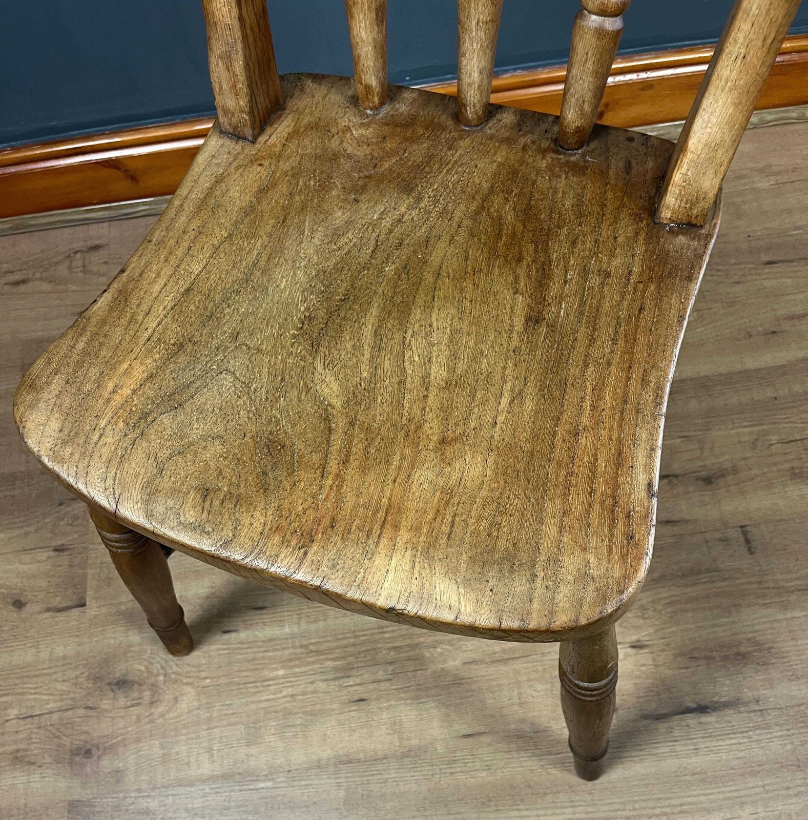 Antique Victorian Windsor Stickback Spindle Kitchen Chair photo vintage