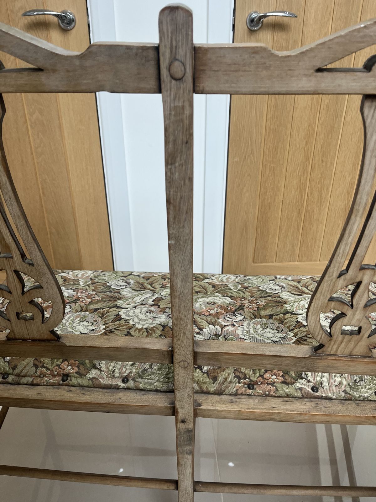 Edwardian Style Hall Seat / Two Seater   Early 20th Century photo buy