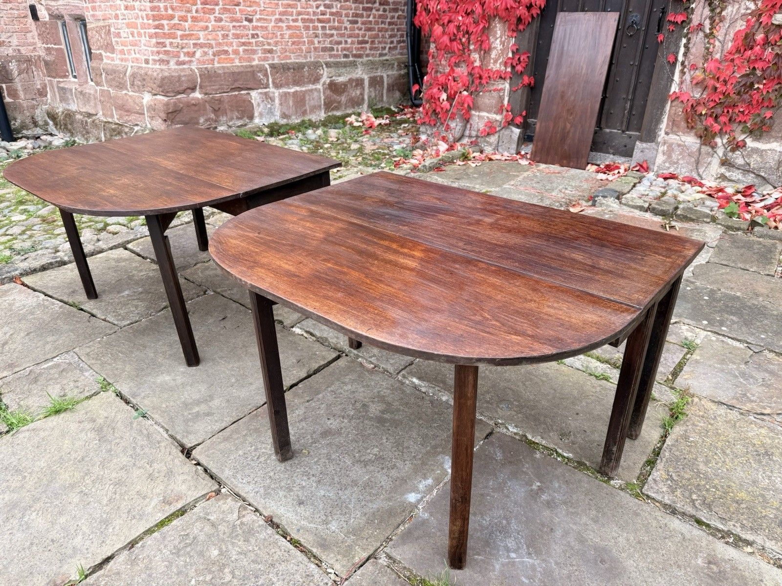 999.0 Exceptional Quality English Antique Mahogany D End Georgian Dining Table C1790 photo