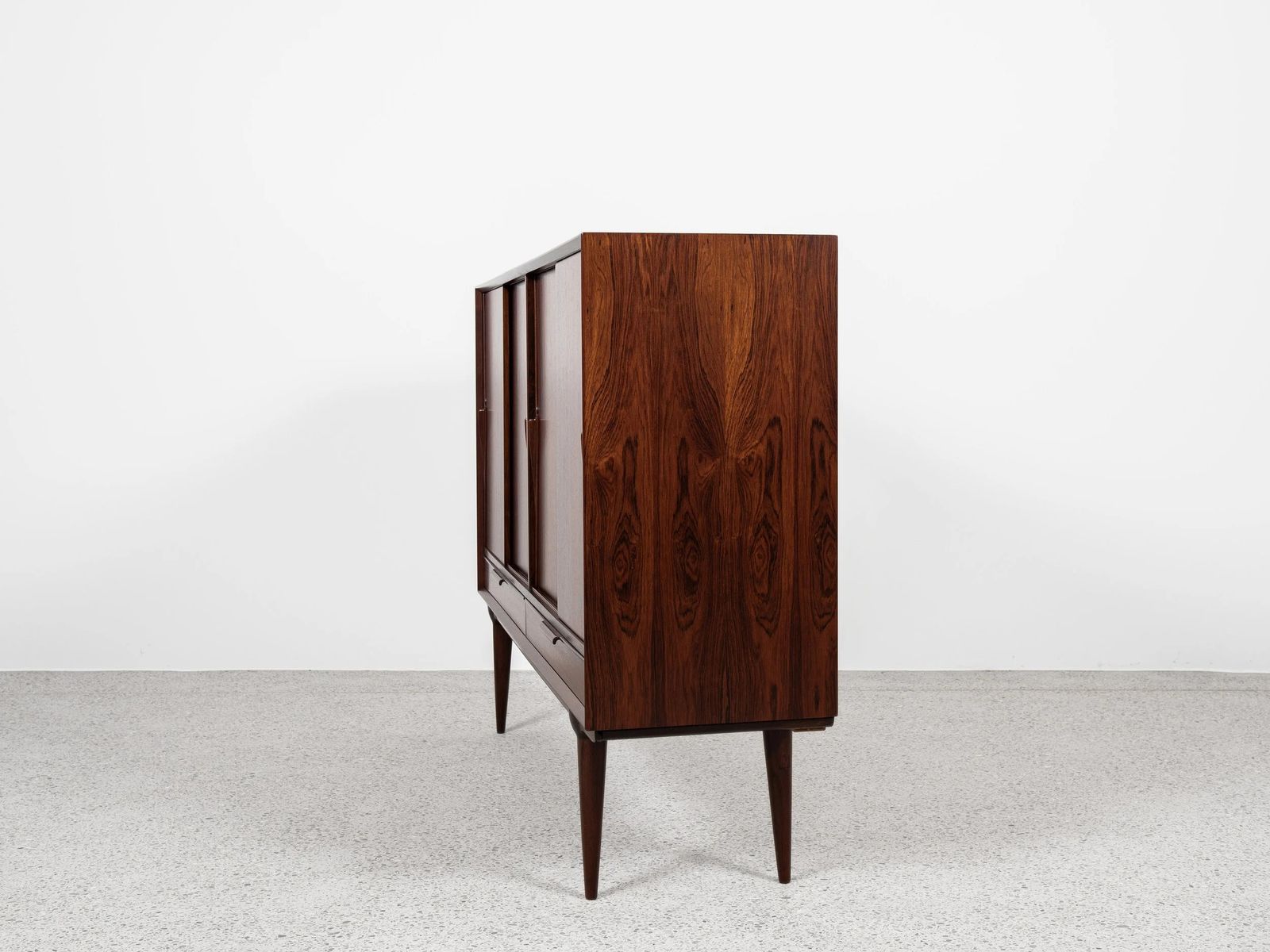 Midcentury Danish Highboard Model 13 In Rosewood By Omann Jun 1960s photo for sale