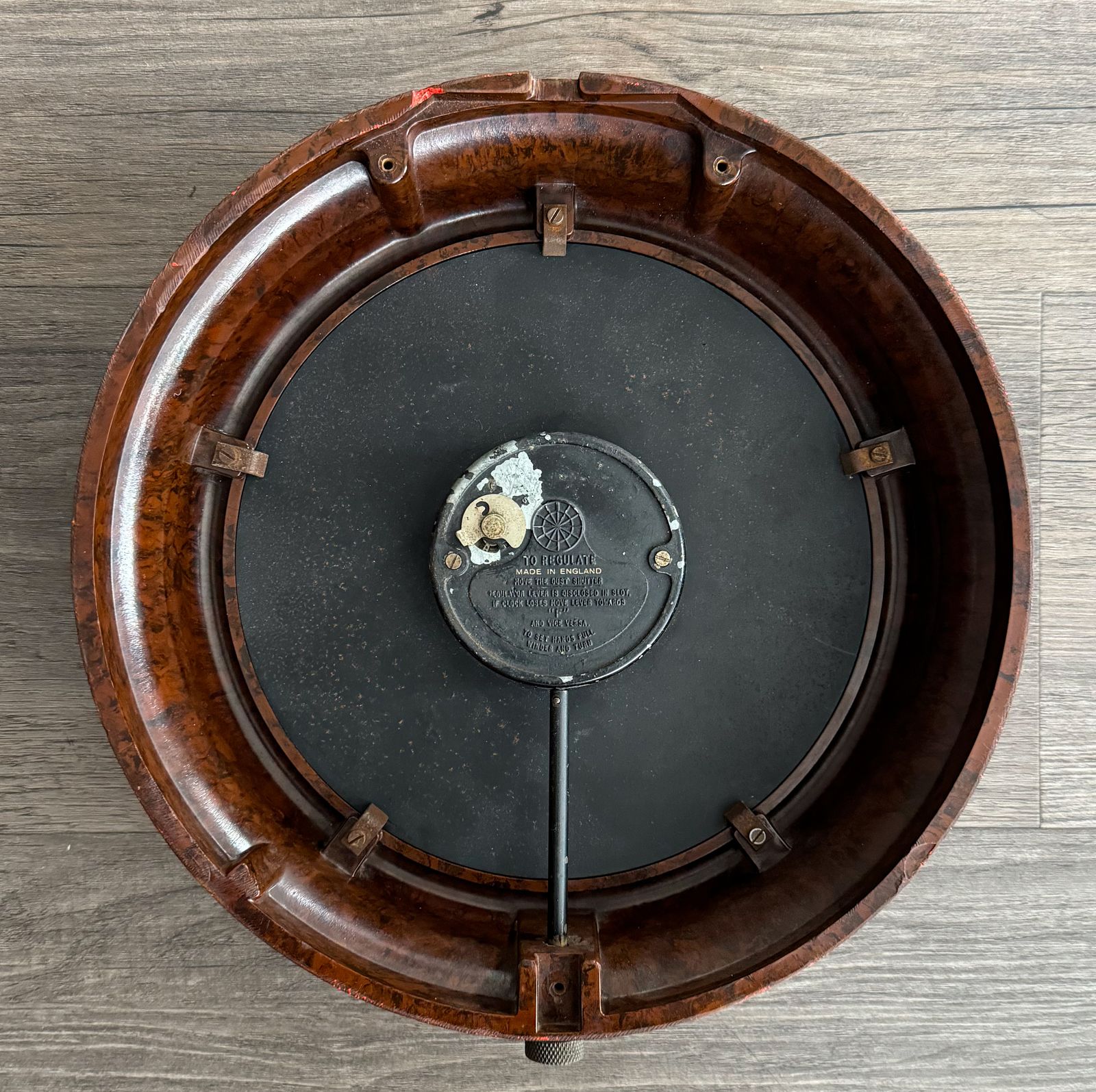 Home Decor Smiths "8 Day" Bakelite Wall Clock, Circa 1940's photo