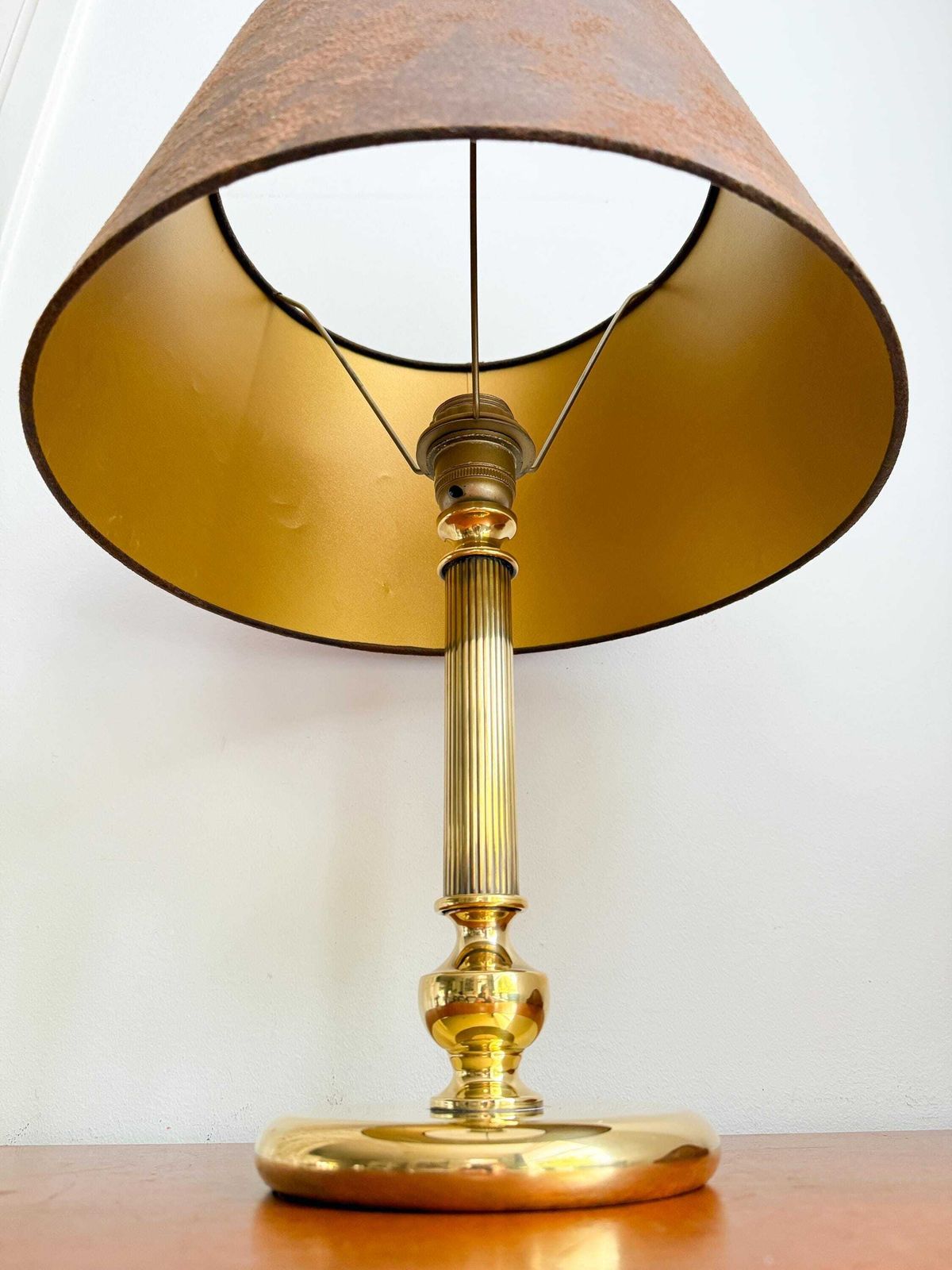 Vintage Messing Tafellamp Herda Amsterdam   Hollywood Regency   60/70s   Dutch Design photo Verlichting