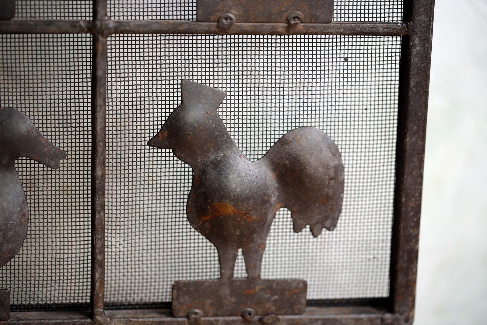 Atelier De Marolles Animal Firescreen Jean Touret Wrought Iron Fire Guard Firewall 1950s Brutalism photo buy