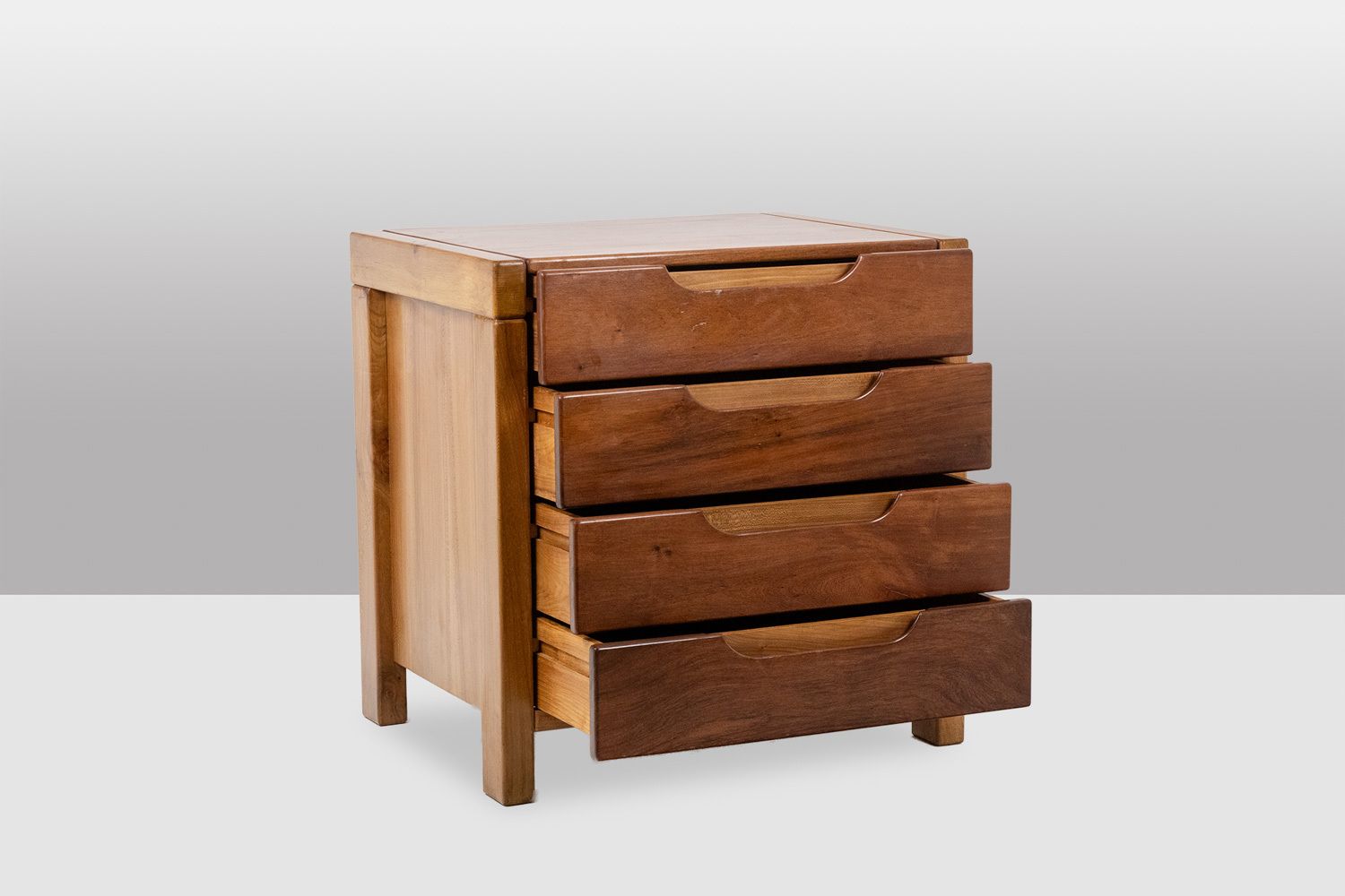 3800.0 Flat Desk With Elm Wood Base, 6 Drawers On The Front. 1970s photo