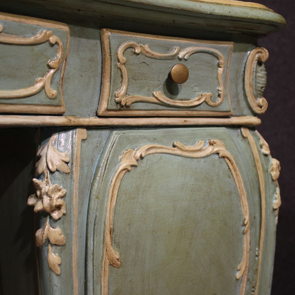 Venetian Lacquered And Painted Writing Desk From The 20th Century photo Furniture