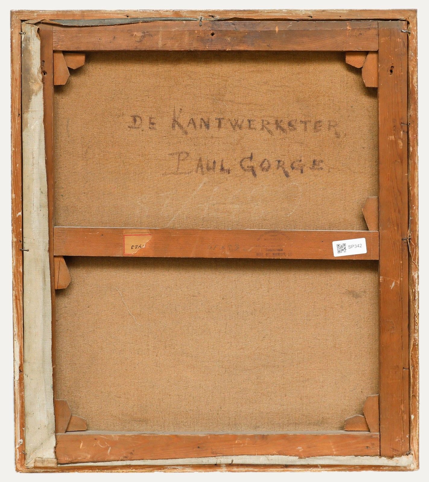 Paul George Dutch Early 20th Century Oil, The Lacemaker photo furniture