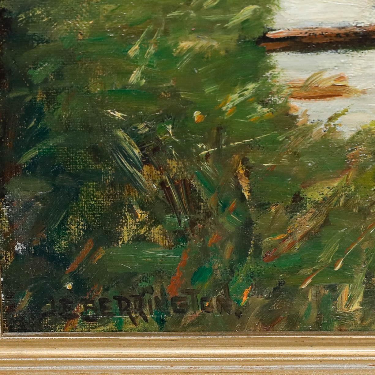 James Edward Berrington (1896 1989) 1947 Oil, Sloot By The Weir photo vinterior