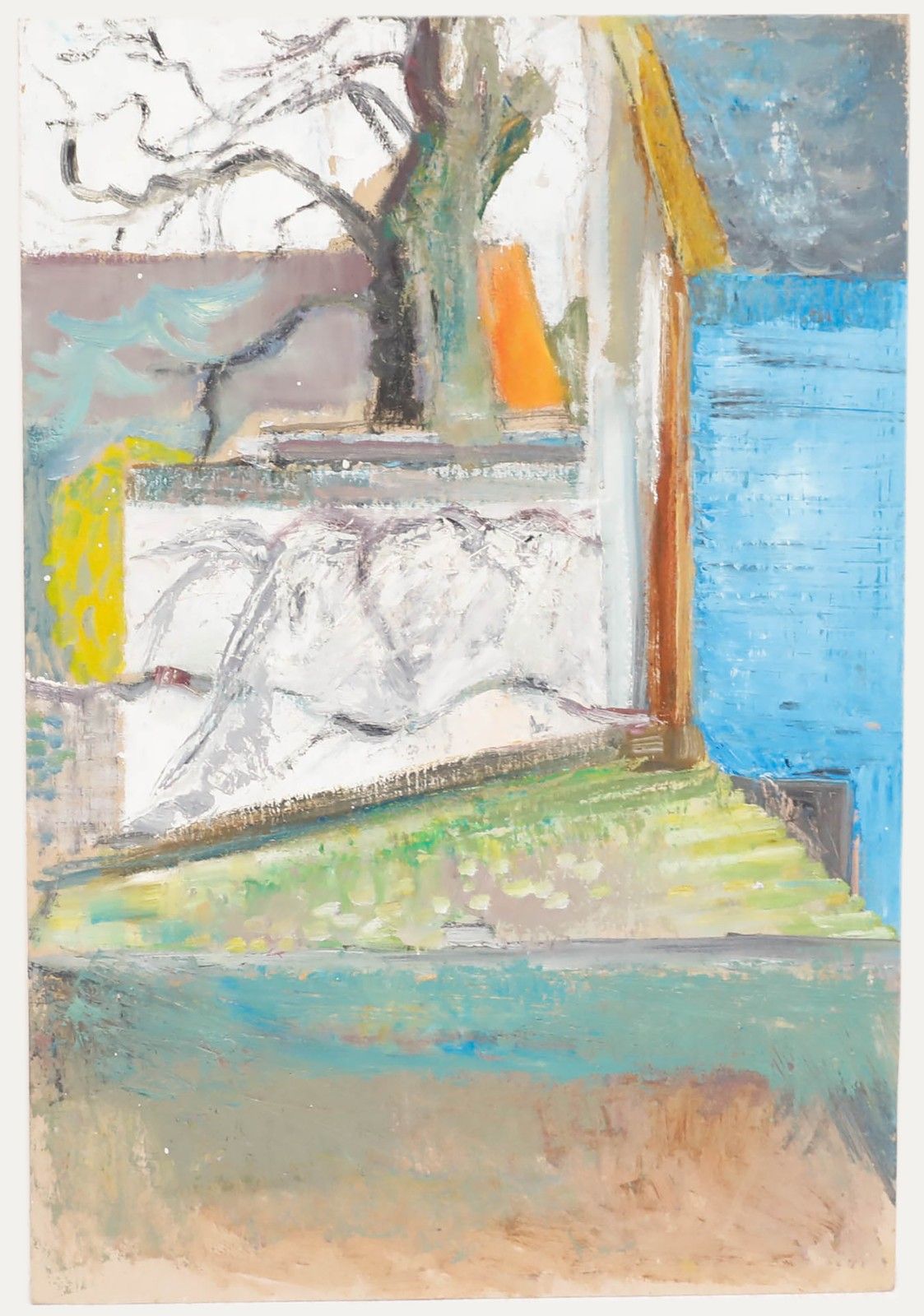 Charles Betremieux (1919 1997) 20th Century Oil, View Of The Garden