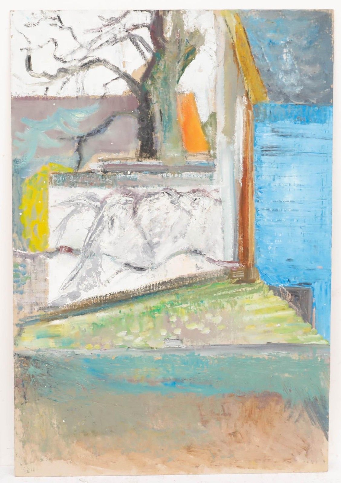 Charles Betremieux (1919 1997) 20th Century Oil, View Of The Garden photo furniture