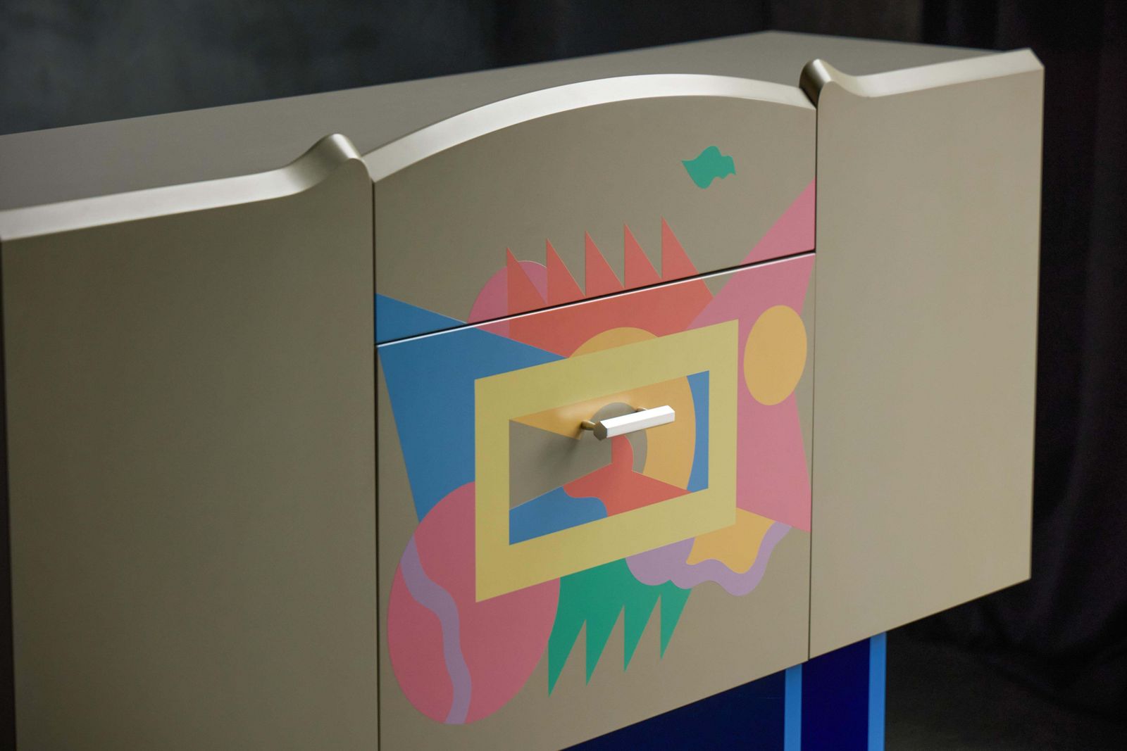 Cantaride Bar Cabinet By Alessandro Mendini For Zanotta, Italy, 1980s photo vinterior