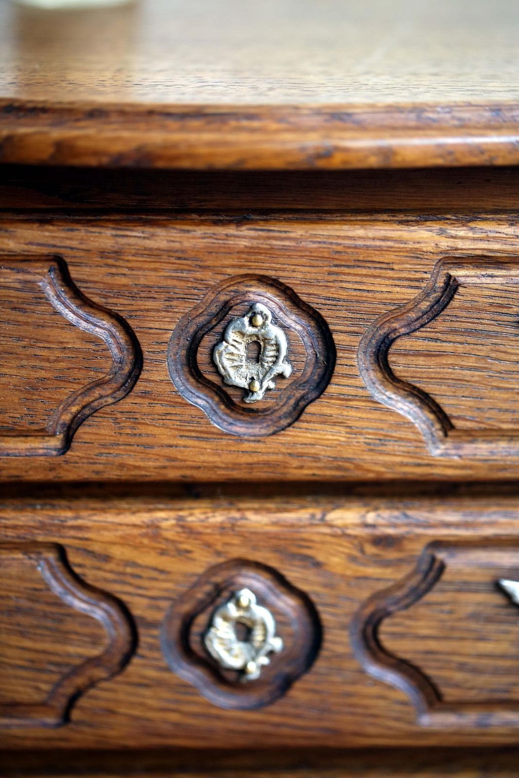 Antique French Oak Miniature Chest Salesman Sample Rococo Jewelry Box photo 341.0