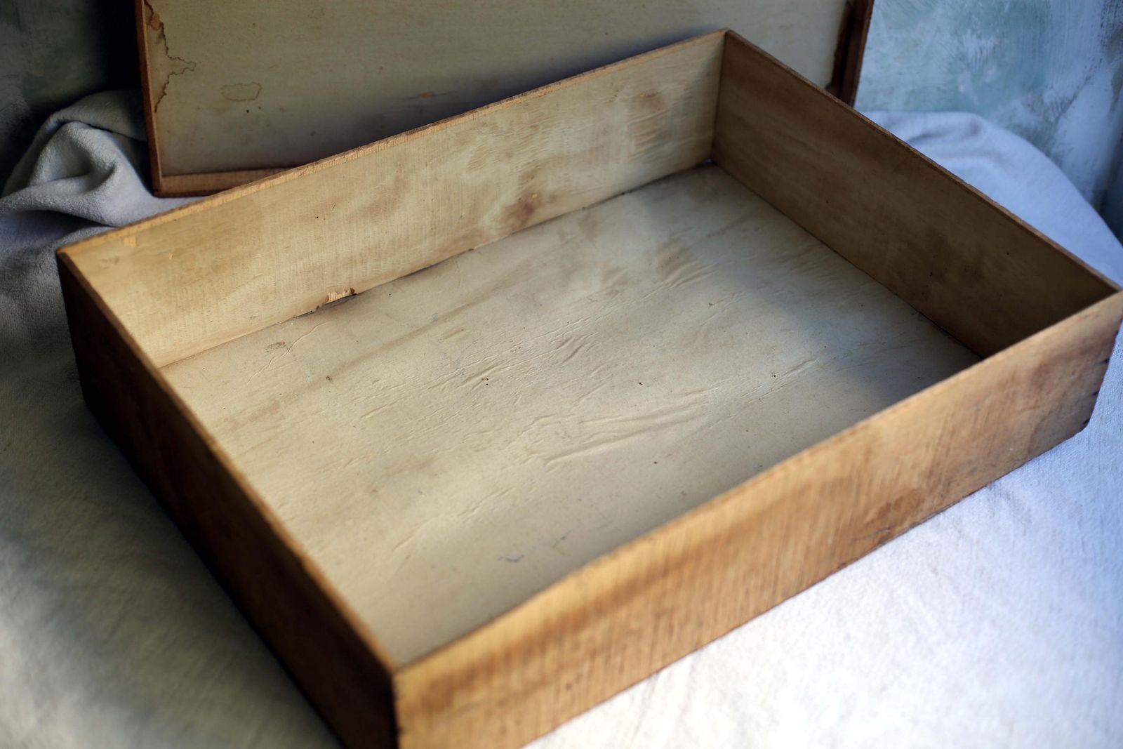 205.0 Antique Dress Box A Pygmalion Paris Store Large French Wooden Advertising Storage Box photo