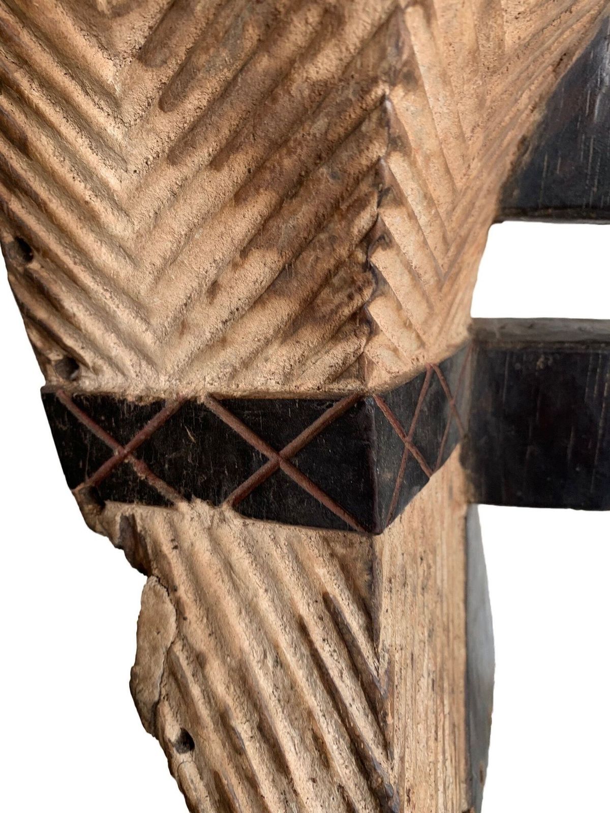 Female Songye Kifwebe Hand Carved Ceremonial Mask photo vinterior