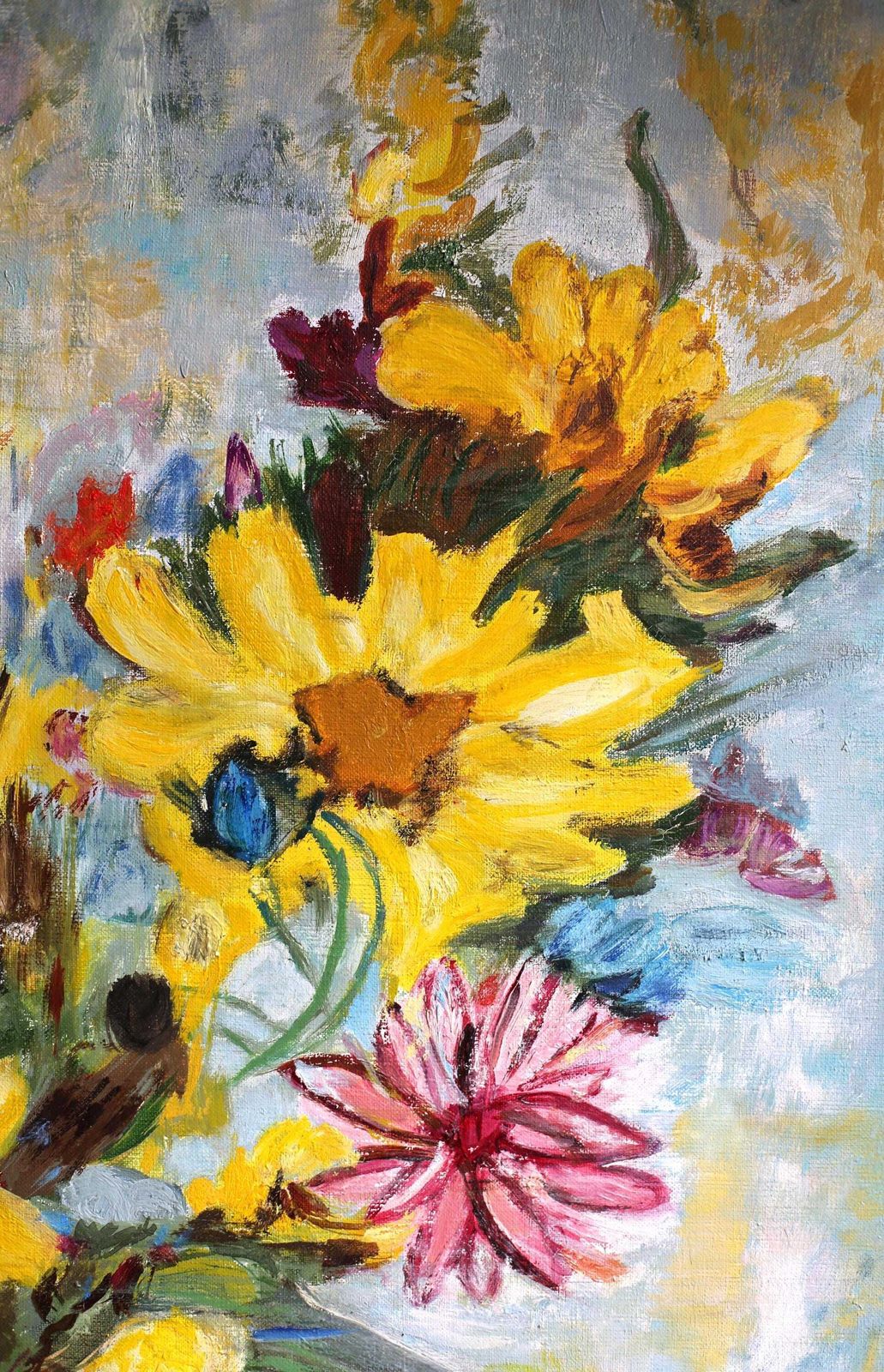 photo furniture Large Original Still Life Oil Painting French Modern Floral Art