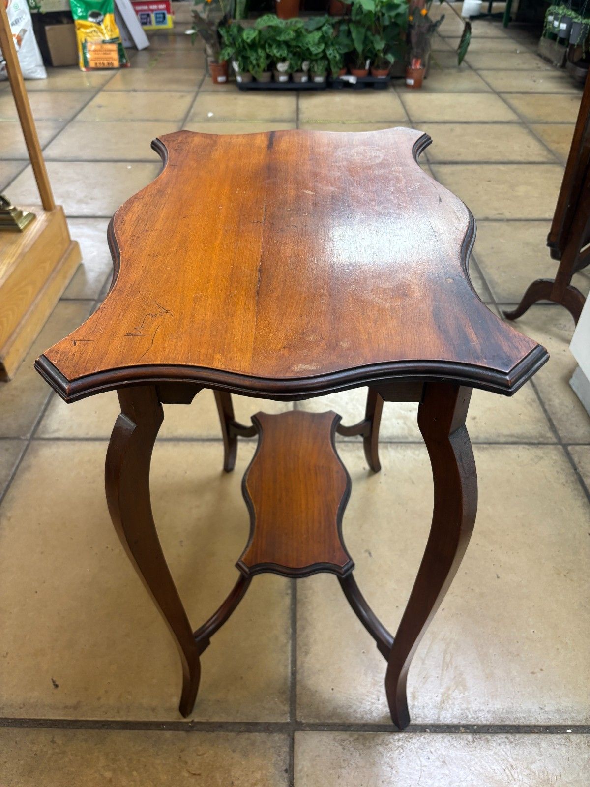 photo furniture Early 20th Century Mahogany Hall Table As Found