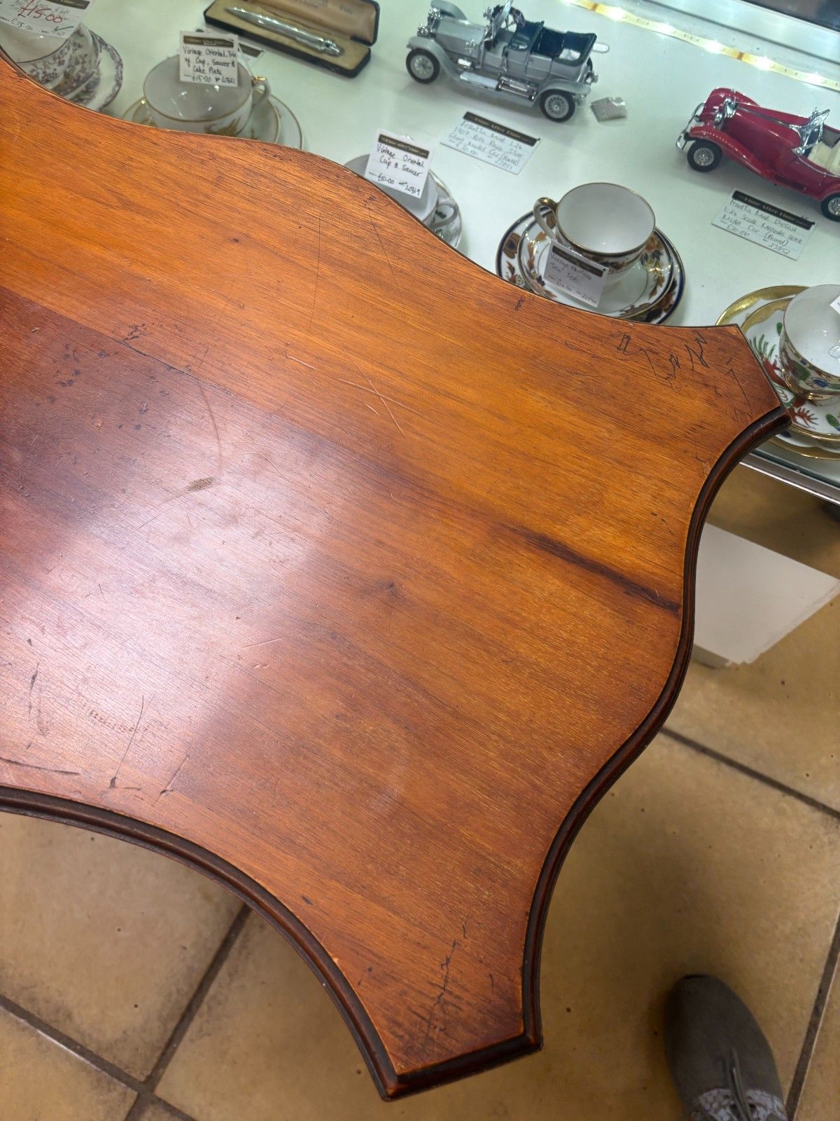 photo vinterior Early 20th Century Mahogany Hall Table As Found