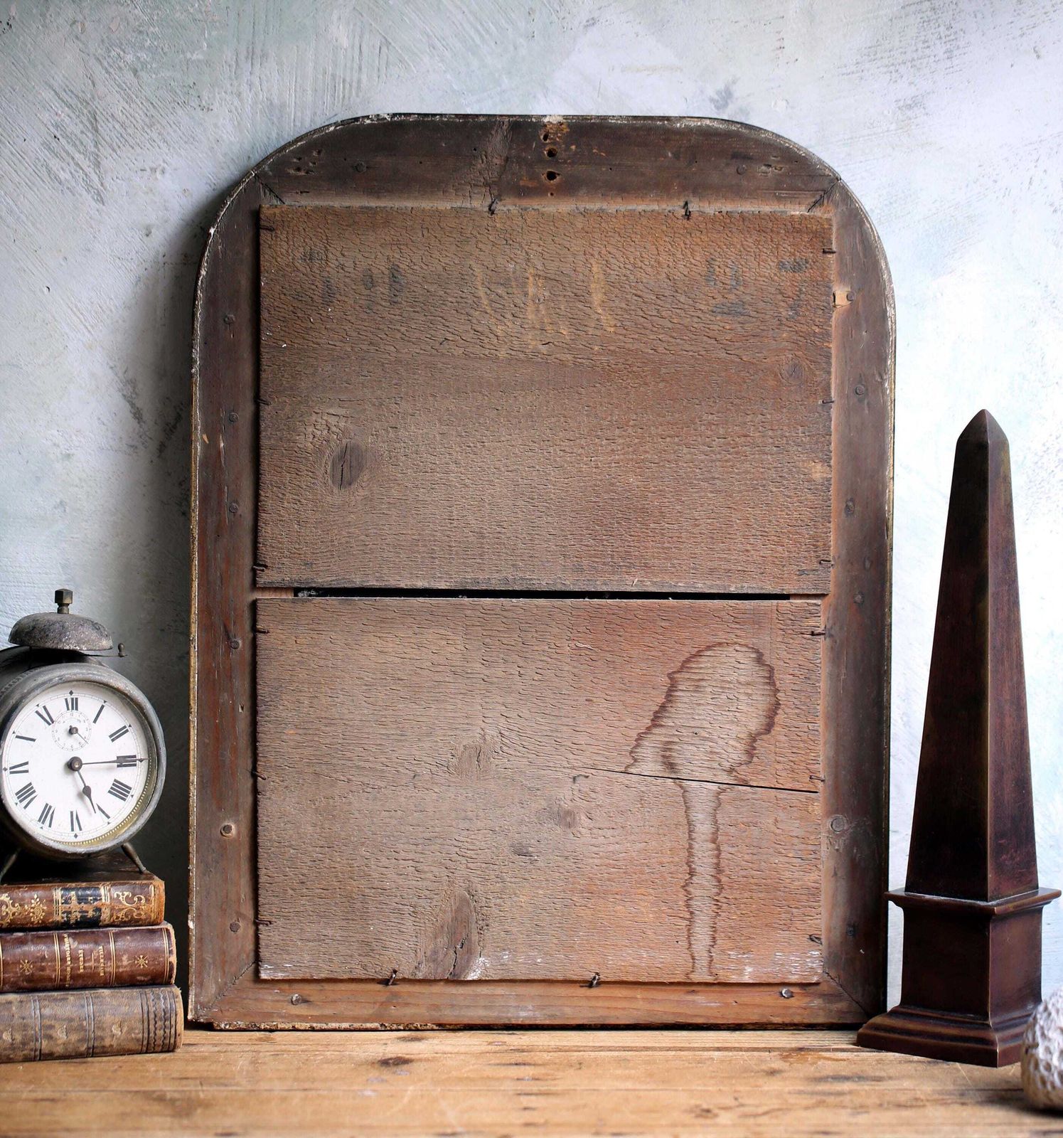 photo for sale Antique French Mirror: Louis Philippe Style Faux Marble Frame