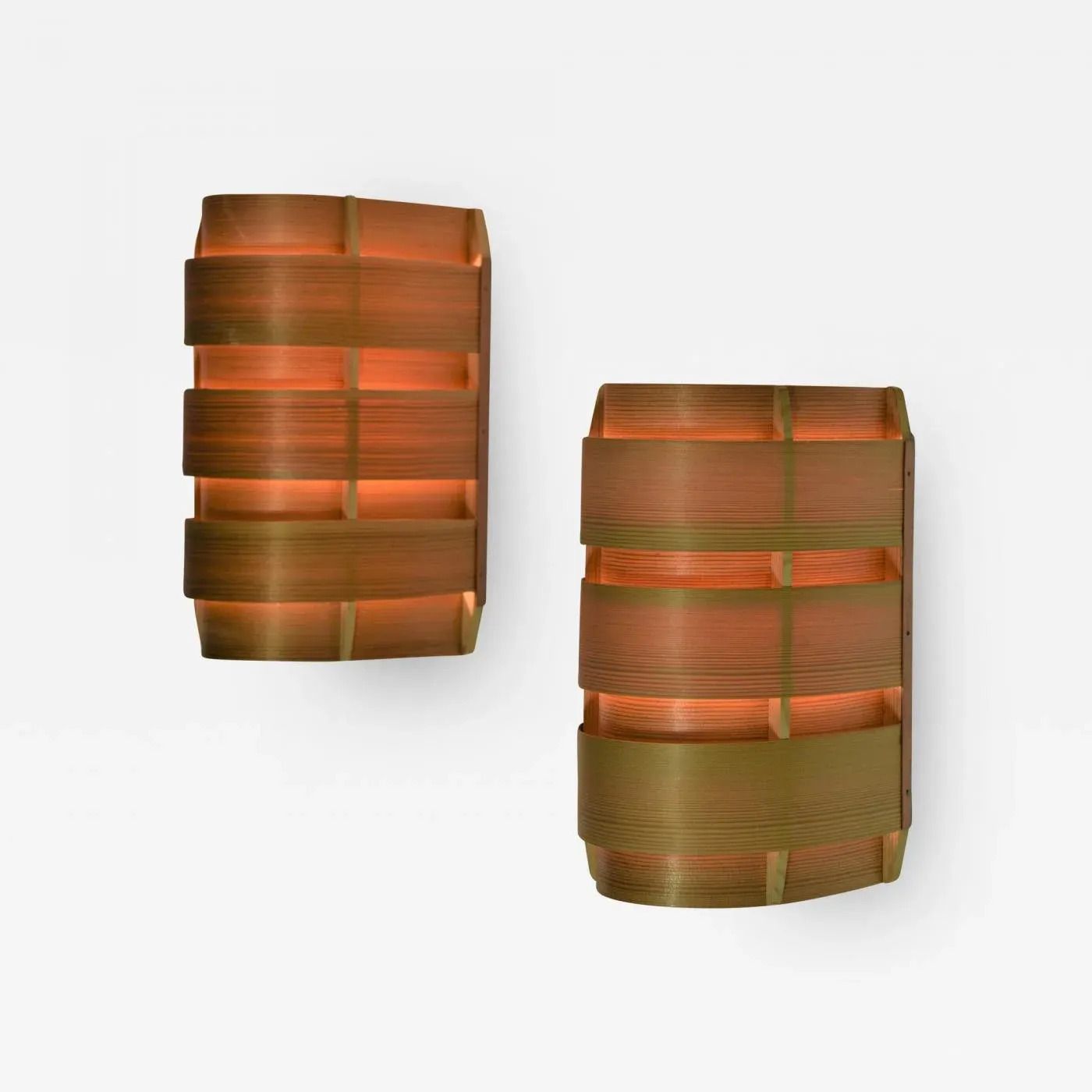 photo furniture Pine Veneer V155 Sconce By Hans Agne Jakobsson For Ellyset Ab, Sweden, 1950s
