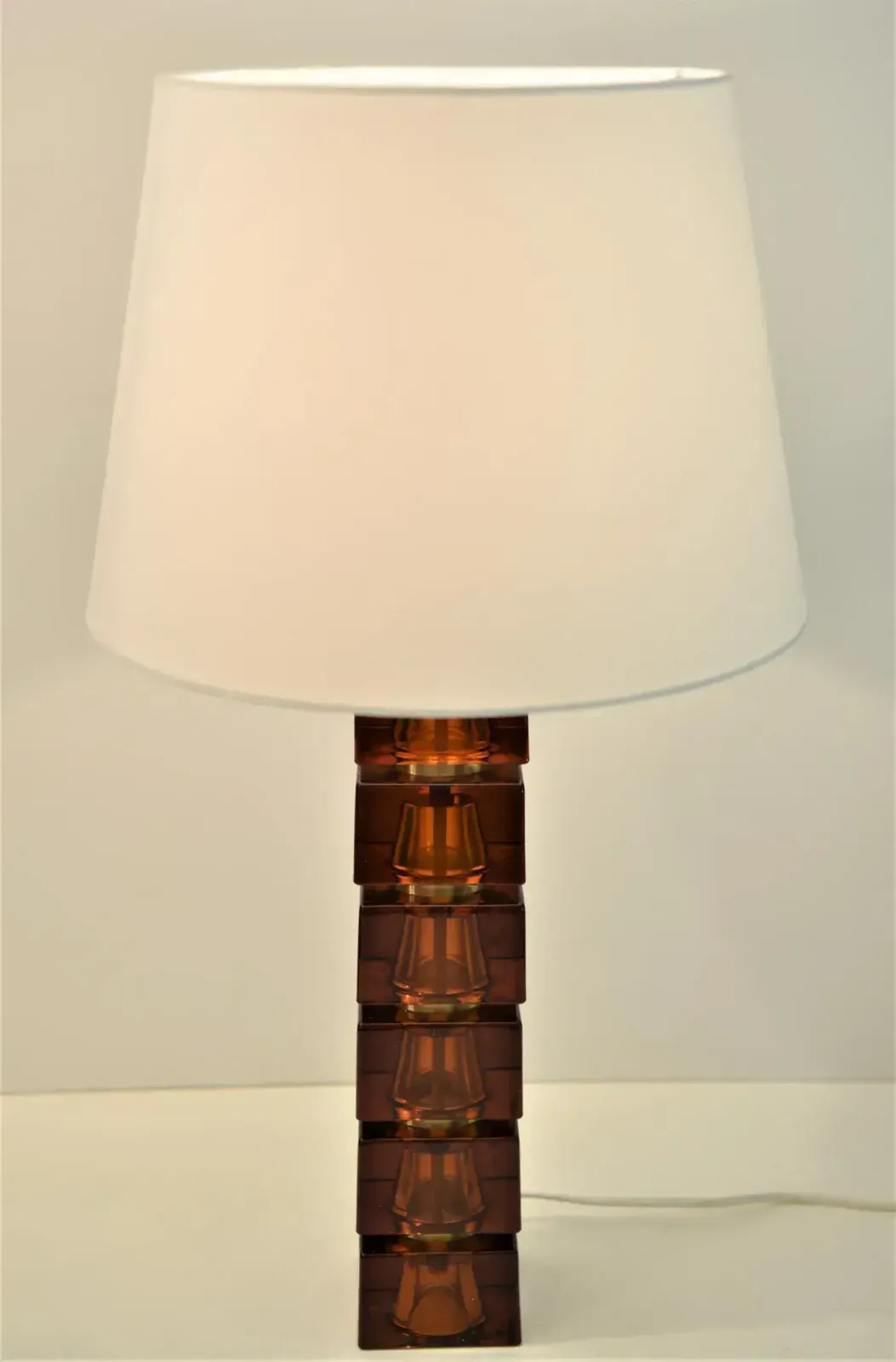 Art Glass Table Lamps By Carl Fagerlund For Orrefors, Set Of 2 photo for sale