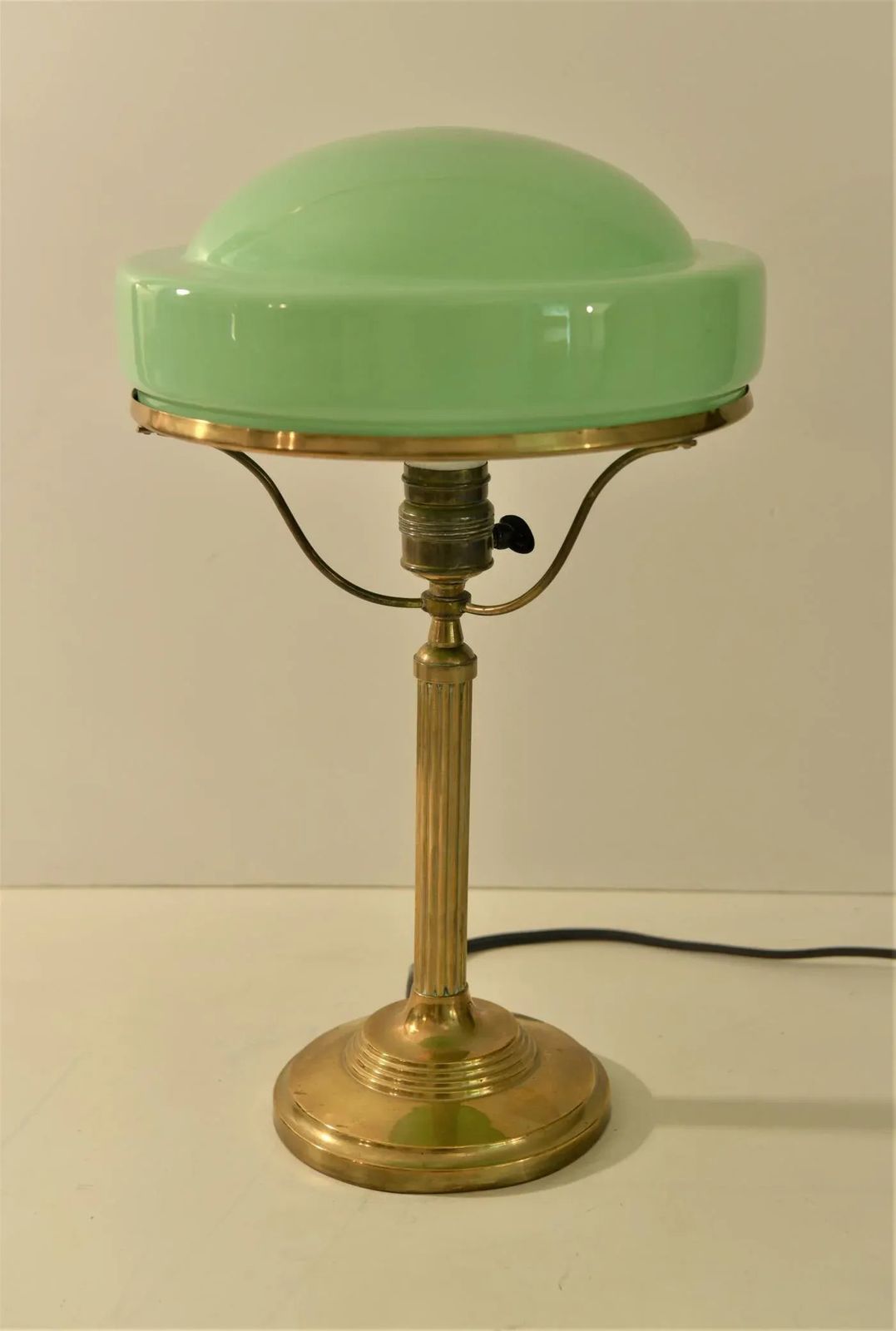 Art Nouveau Brass And Glass Table Lamp From Jugendstil, Sweden, 1920s