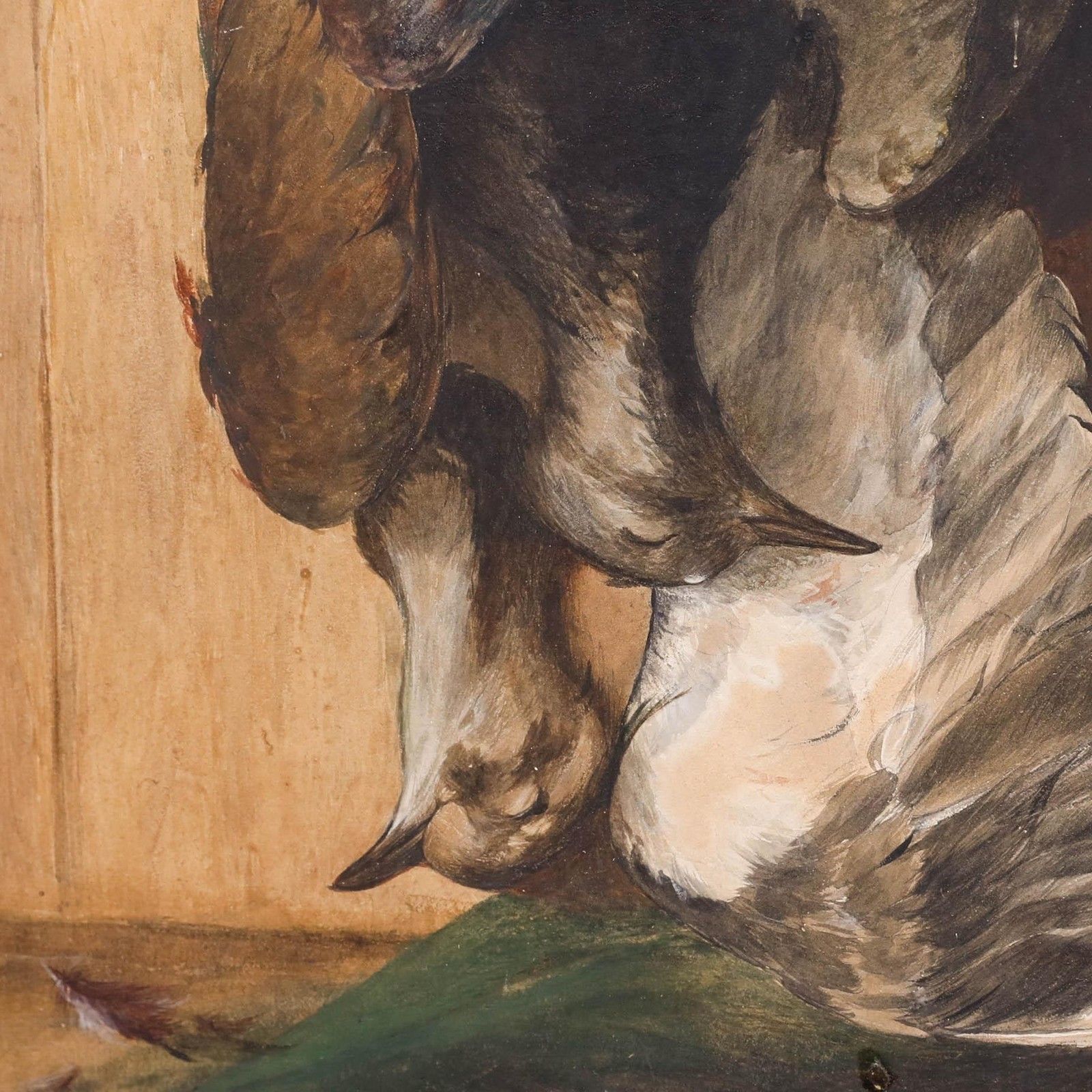 A. Fairfax (Act. C. 1881) 1878 Watercolour, Plovers photo Art