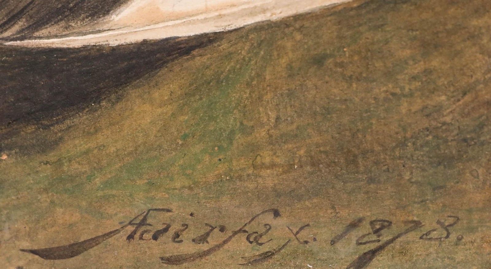 A. Fairfax (Act. C. 1881) 1878 Watercolour, Plovers photo vinterior