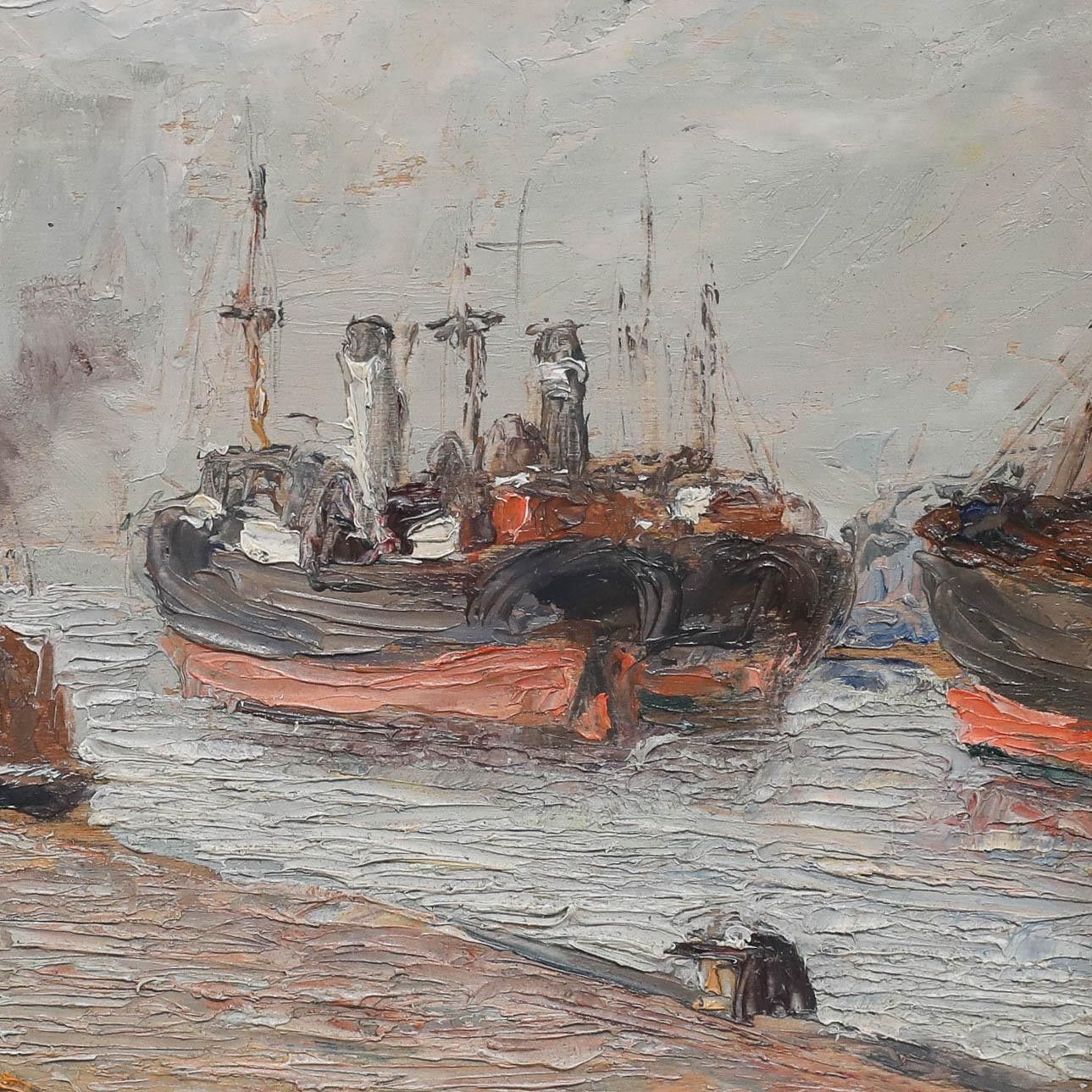 Pietro Sansalvadore (1892 1955) Oil, A Sunny Morning On The Clyde photo 550.0