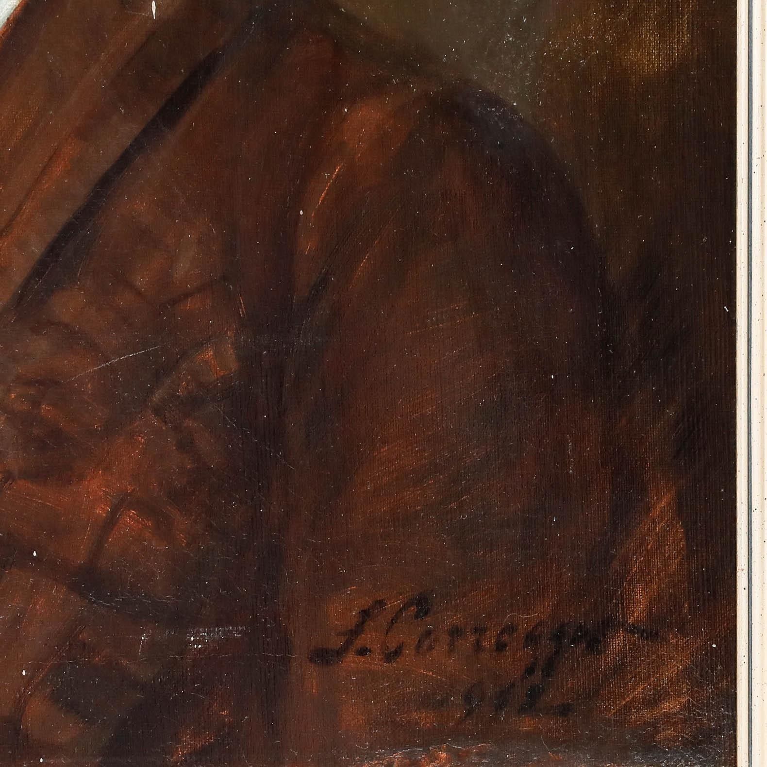 Ludwig Correggio (1846 1930) Early 20th Century Oil, An Edwardian Lady photo buy