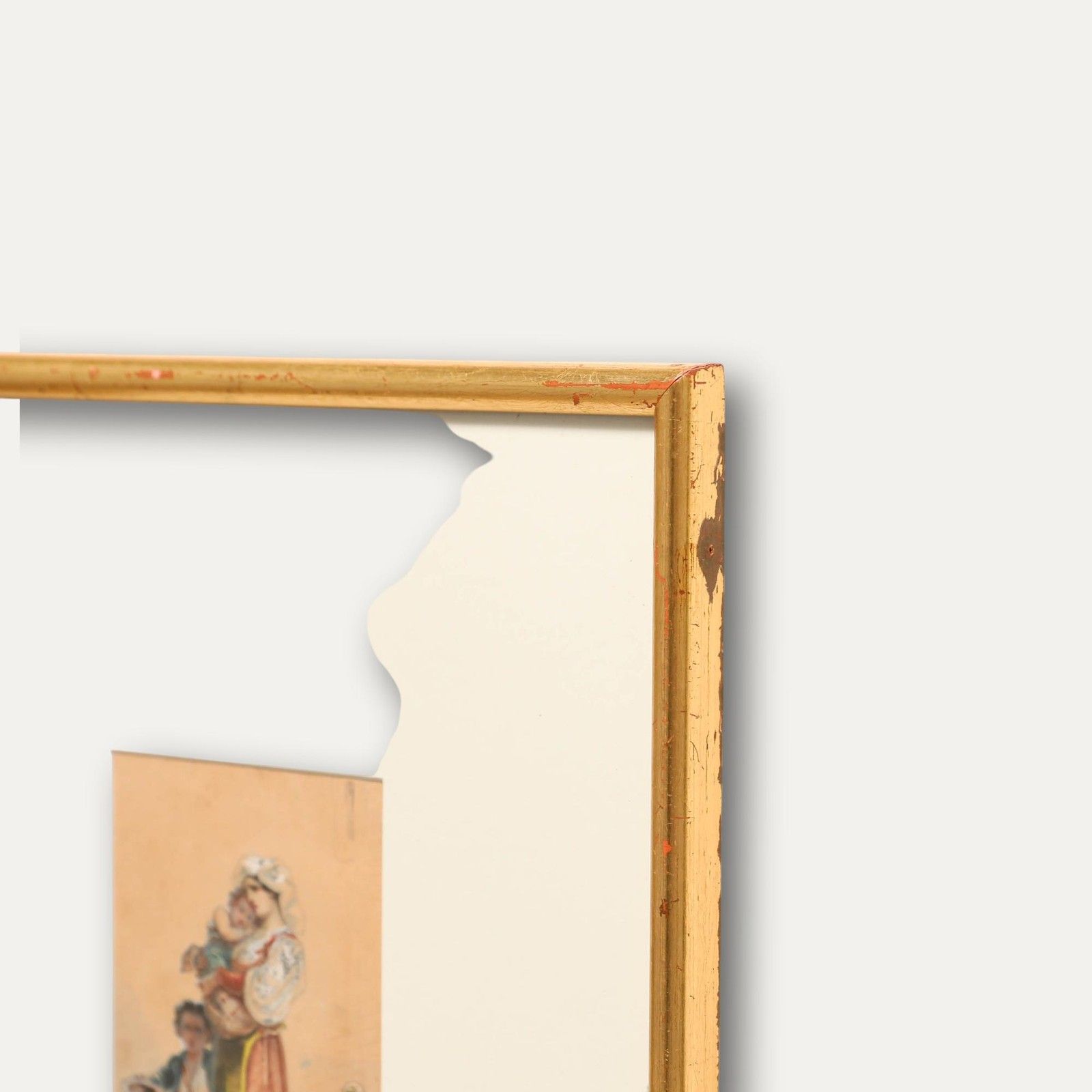 Léopold De Moulignon (1821 1897) 1879 Watercolour, Peasant Family photo vinterior