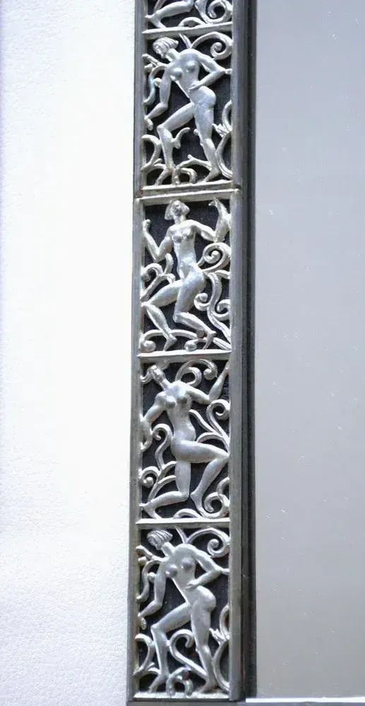 Swedish Grace Period Mirror And Candleholder Sconces In Pewter By David Wretling, 1920s, Set Of 3 photo for sale