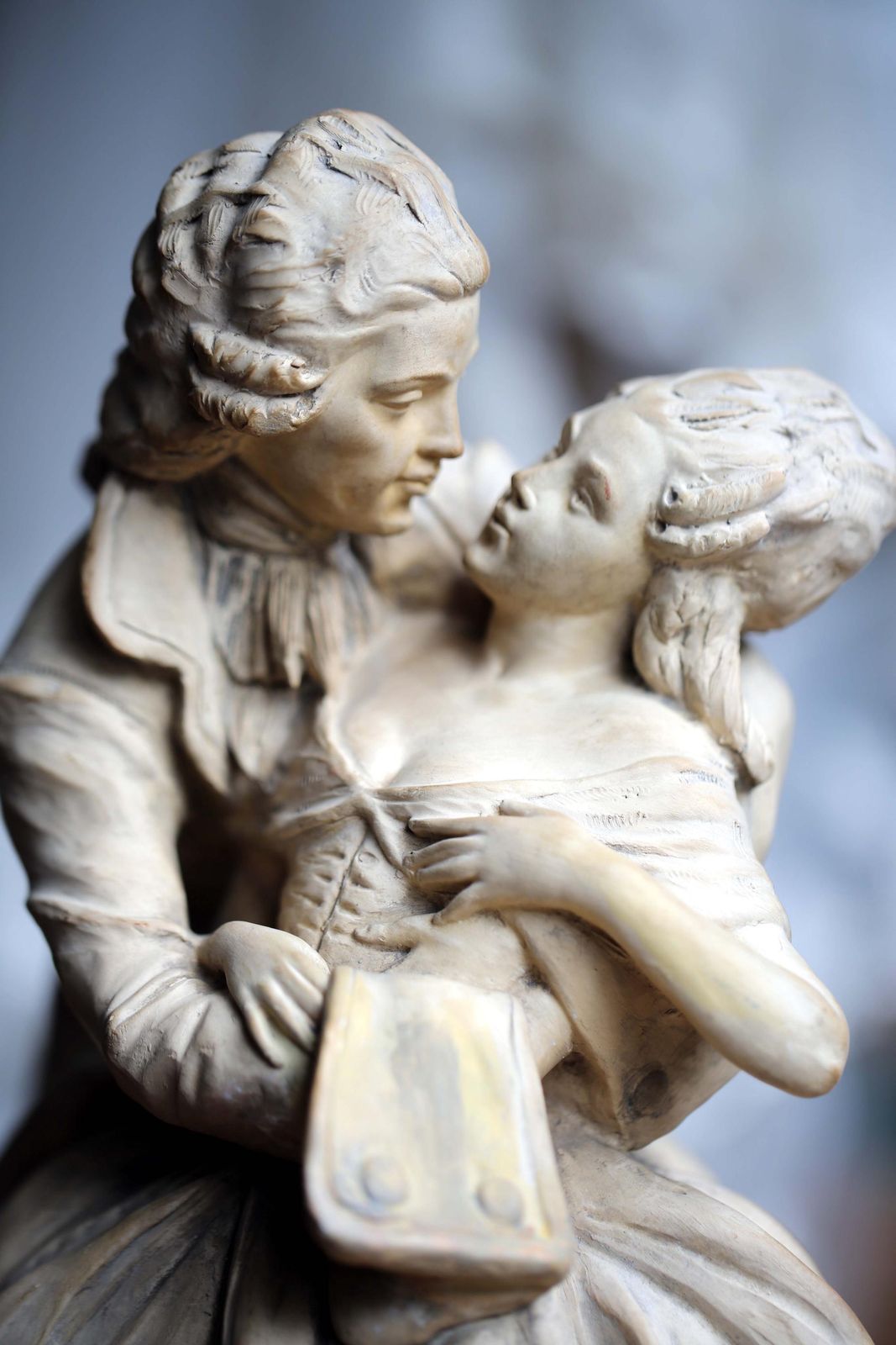 Antonio Borsato Sculpture Romantic Couple Lady Man Ceramic Figurine Lovers photo 414.0