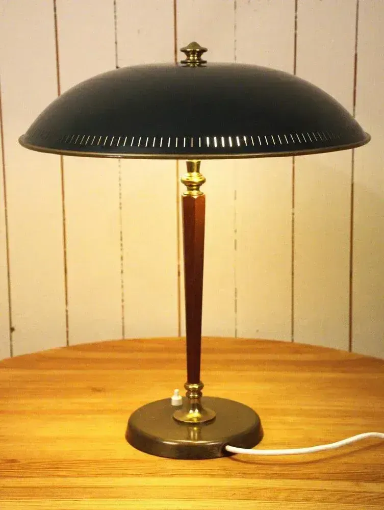 Swedish Art Deco Style Table Lamp By Bröderna Malmströms Metallvarufabrik Model No 2795, 1954 photo furniture
