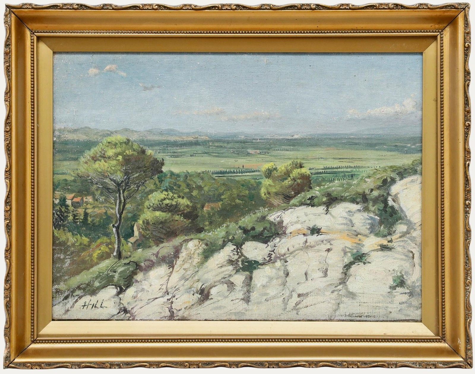 Adrian Hill (1895 1977) Mid 20th Century Oil, Provençal Landscape