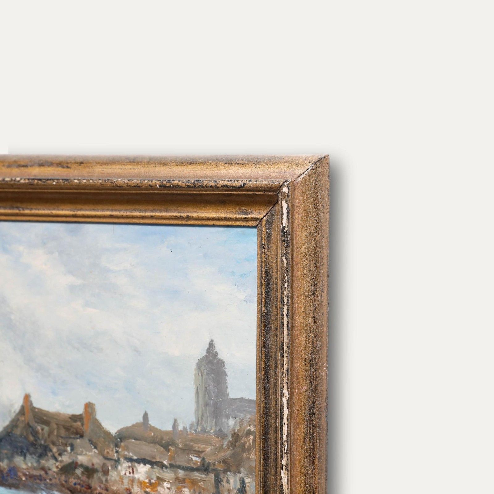 H. King Impressionist Mid 20th Century Oil, A Cloudy Day By The Coast photo vinterior