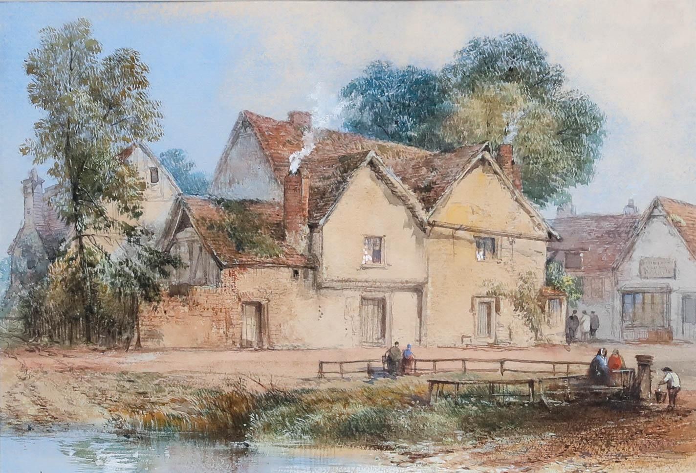 Thomas R. Colman Dibdin (1810 1893) Mid 19th Century Watercolour, The Pond photo furniture