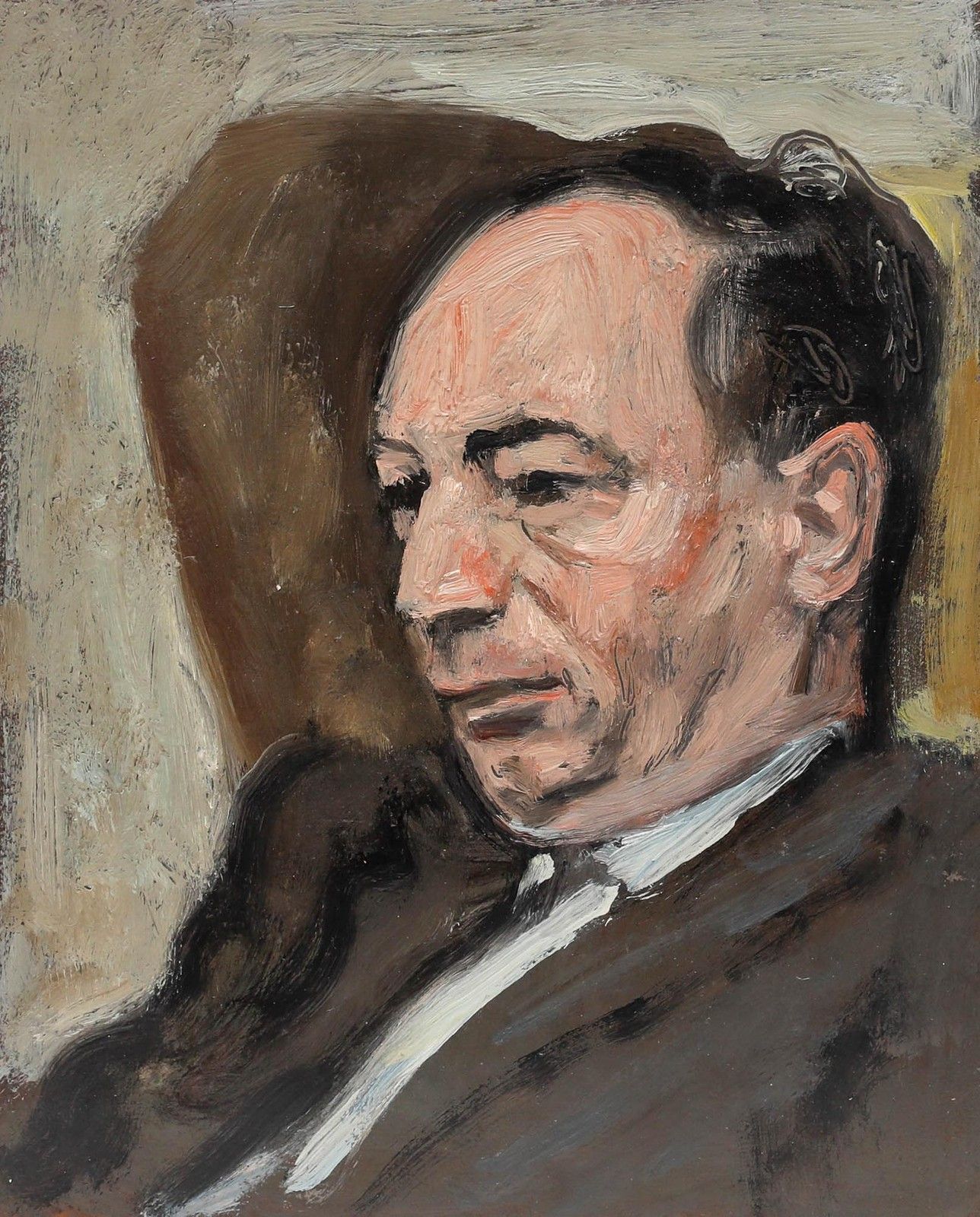 George Weissbort (1928 2013) 20th Century Oil, Feeling Tired photo furniture