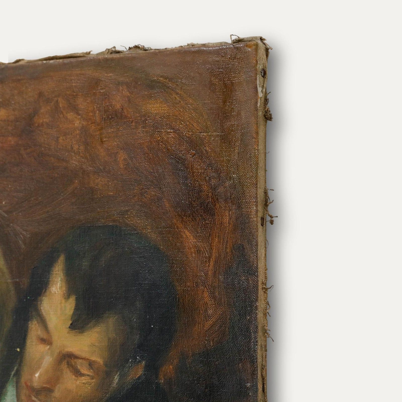 Geza Udvary (1872 1932) Early 20th Century Oil, Familial Love photo vinterior