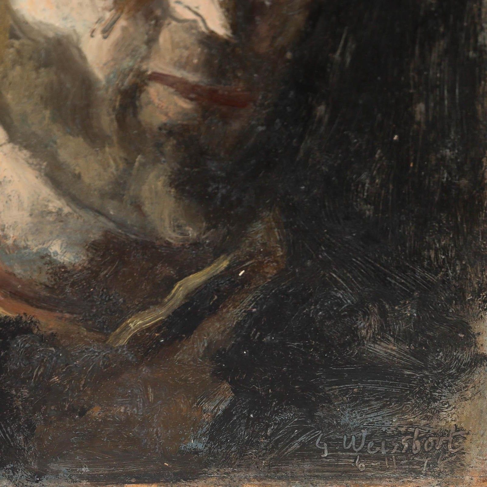George Weissbort (1928 2013) 1974 Oil, Self Portrait With Visor photo Art