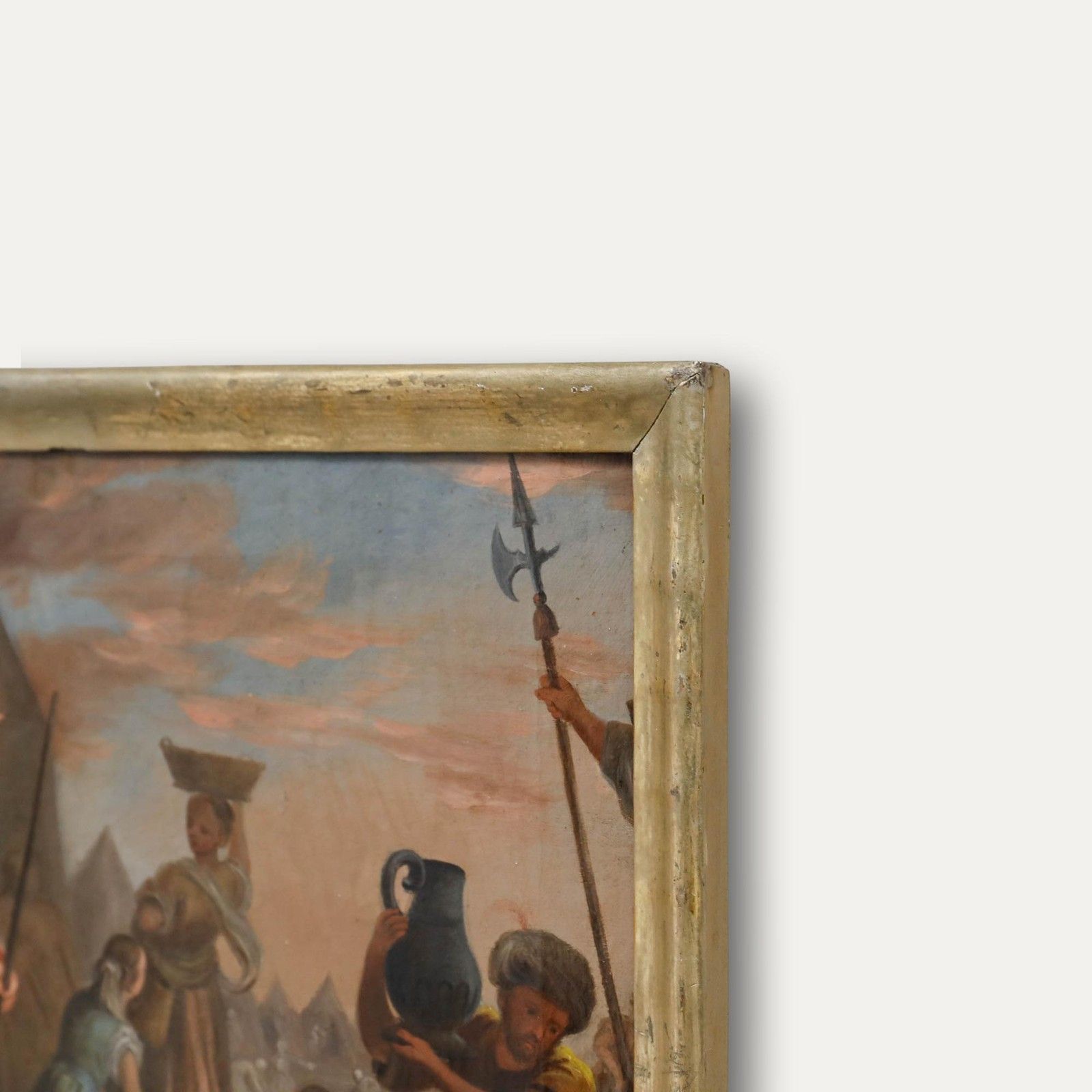 Late 19th Century Oil Moses With His Followers photo vinterior
