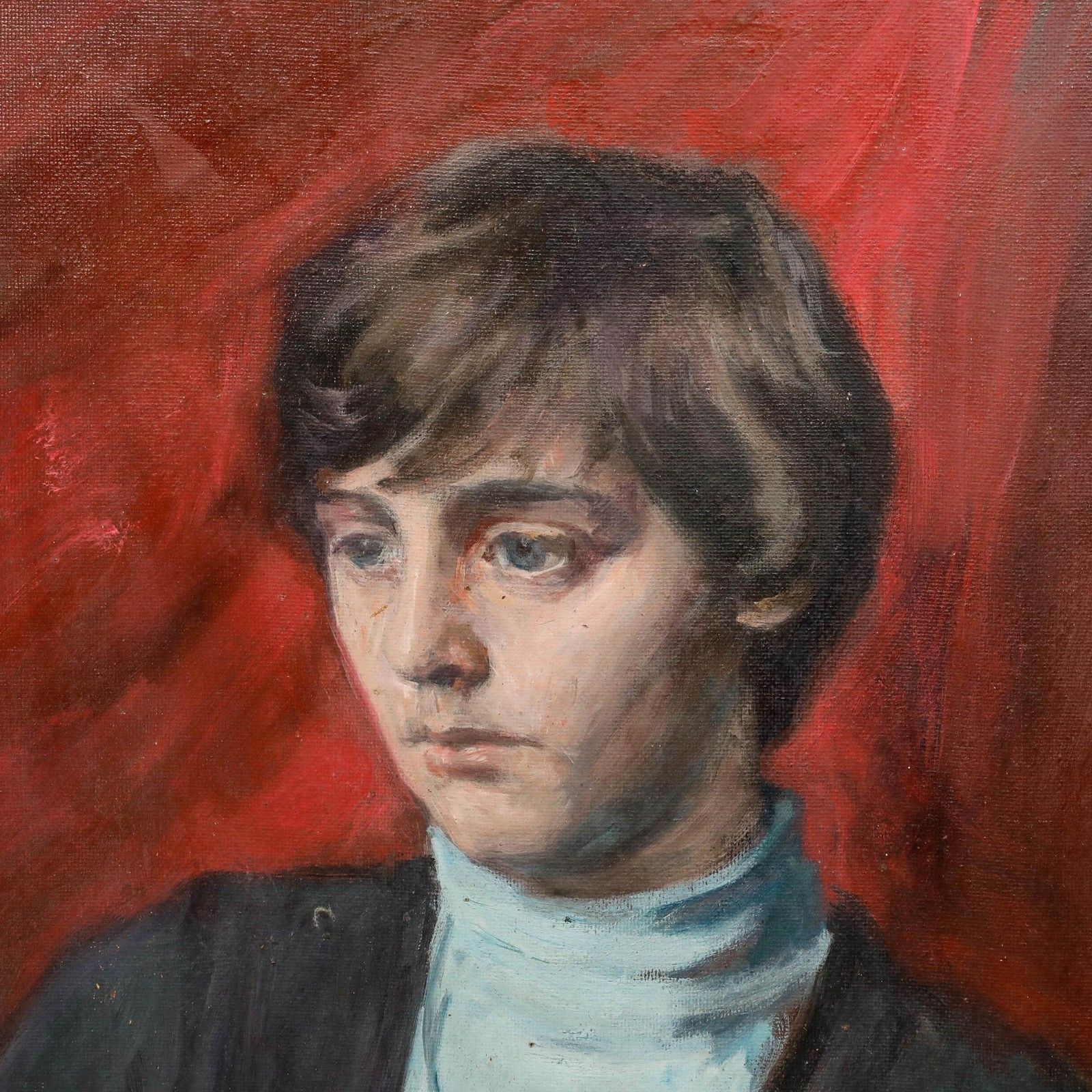 George Weissbort (1928 2013) 1975 Oil, Girl In A Turtleneck photo Art