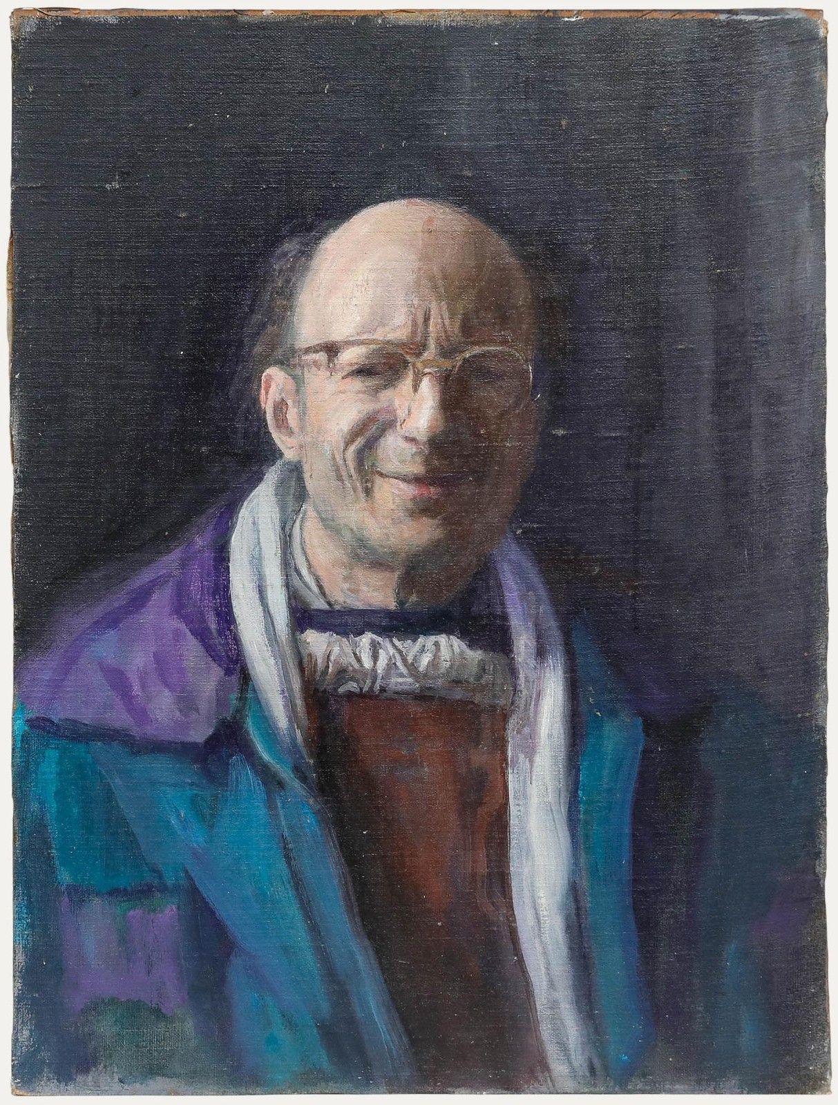 George Weissbort (1928 2013) 20th Century Oil, Smiling Self Portrait