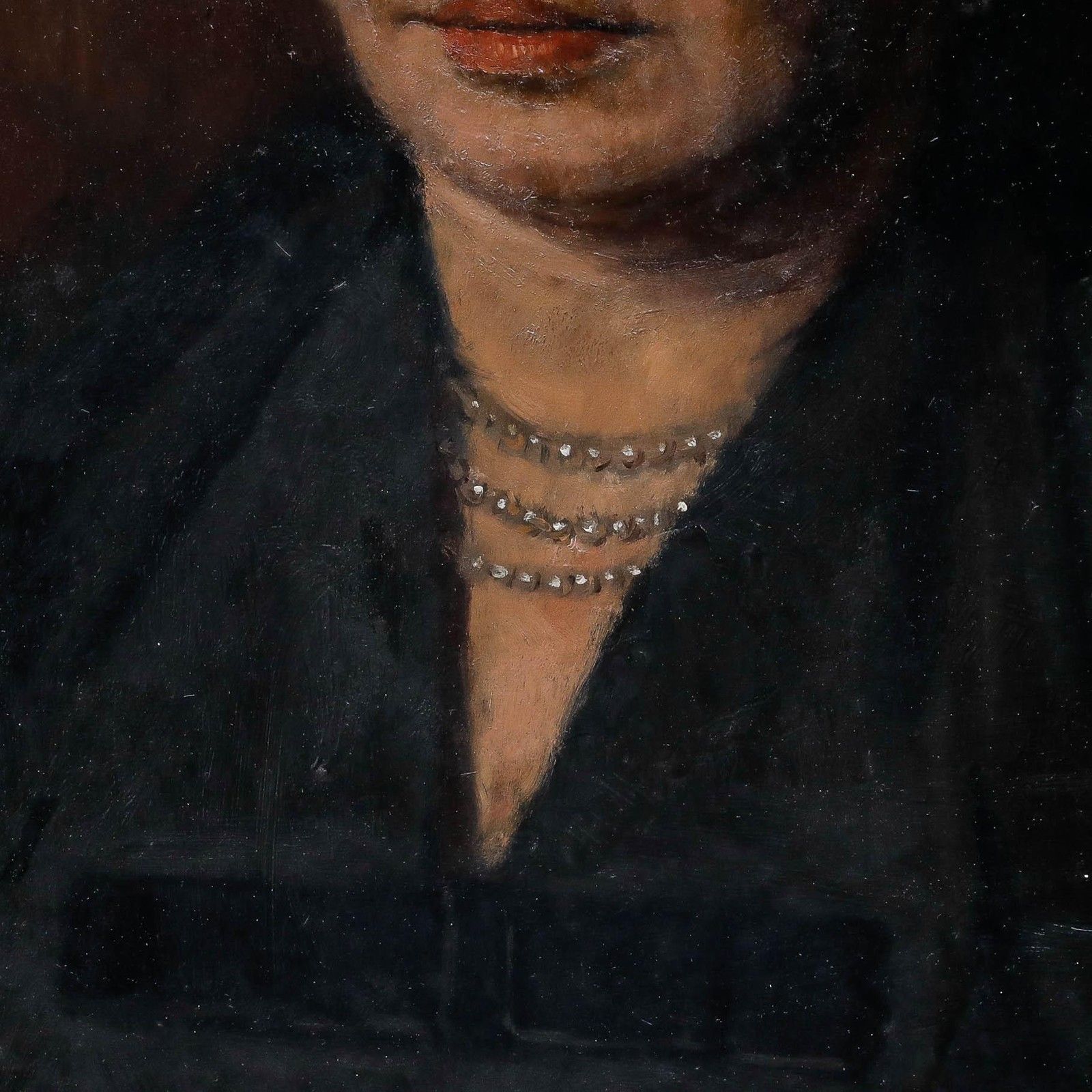 George Weissbort (1928 2013) 1957 Oil, Lady With Pearls photo Art