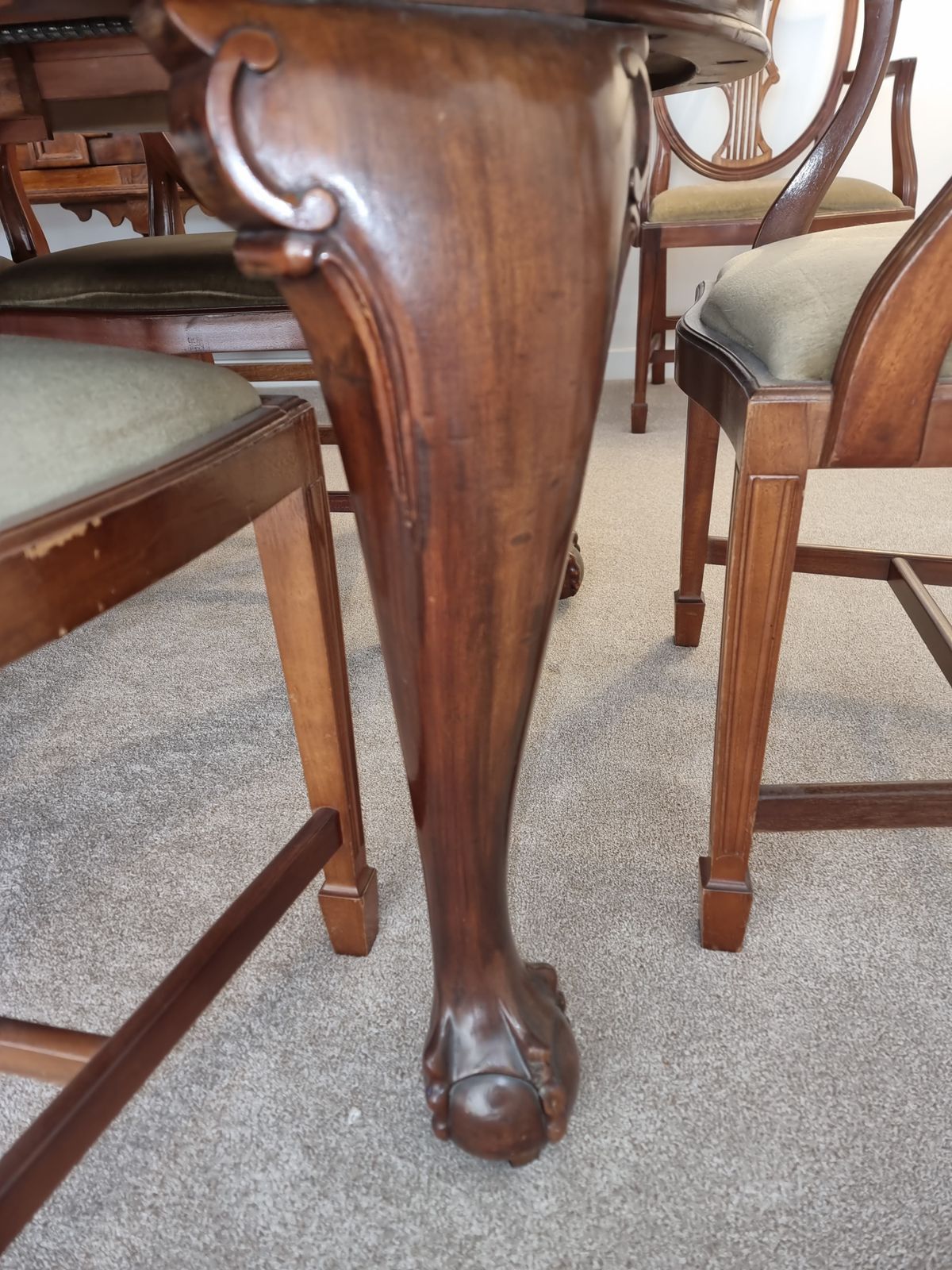 Dining Table And 10 Chairs, 19th Century   Chippendale Style photo furniture