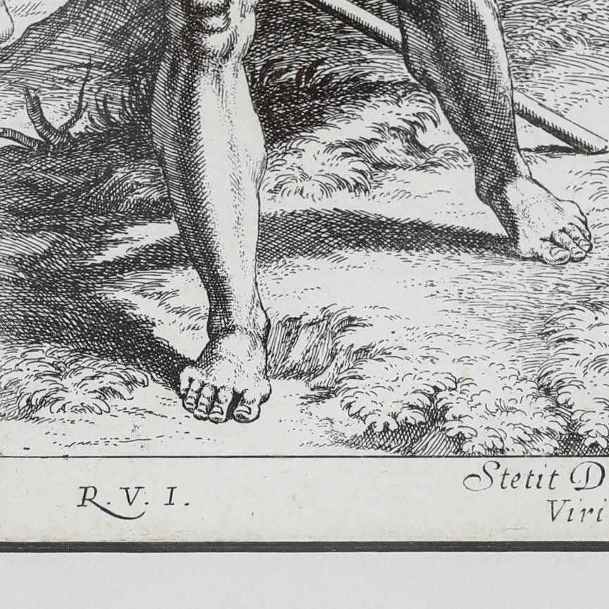 Nicolas Chaperon (1612 1656) After Raphael Engraving, David And Goliath photo Art
