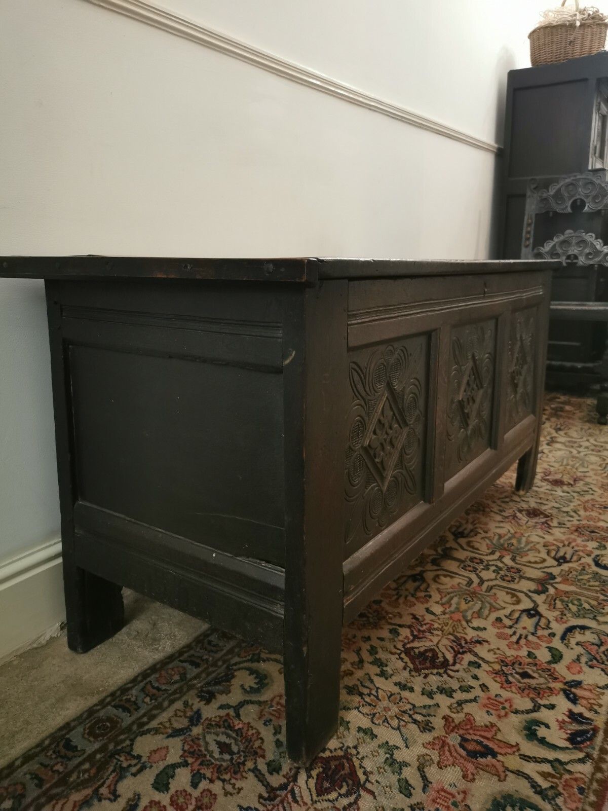 A Good 17th Century 'Halifax' Coffer Chest photo for sale