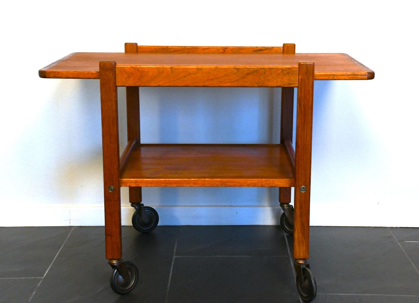 Swedish Rulle Teak Serving Cart By Källemo 1960s photo furniture