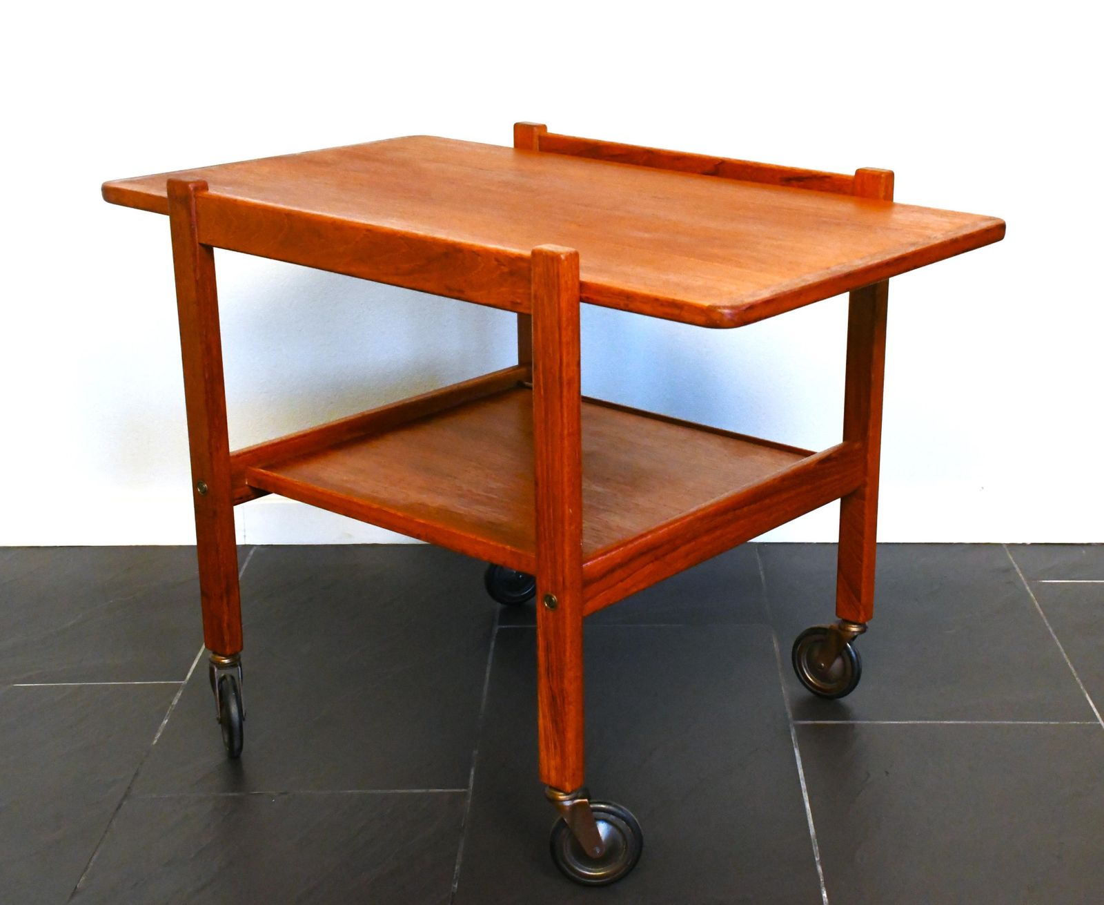 photo furniture Swedish Rulle Teak Serving Cart By Källemo 1960s