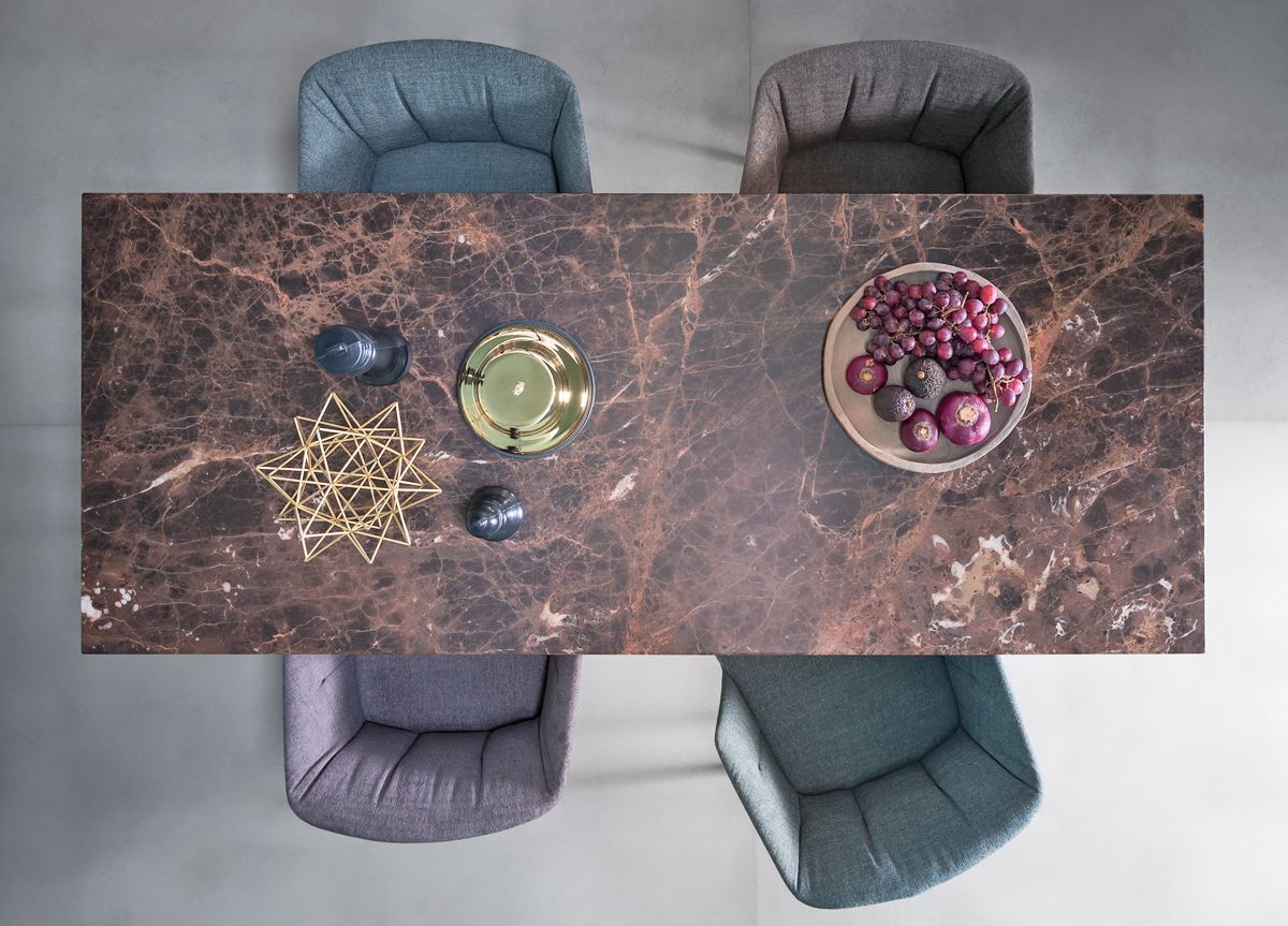 Zanotta  Reale Table   Marble Emperador Design Carlo Mollino   Zanotta, 'Size: W. 180 X D. 90 X H. 72 Cm, Base: Walnut Dyed Oak, Top: Emperador Marble photo Furniture