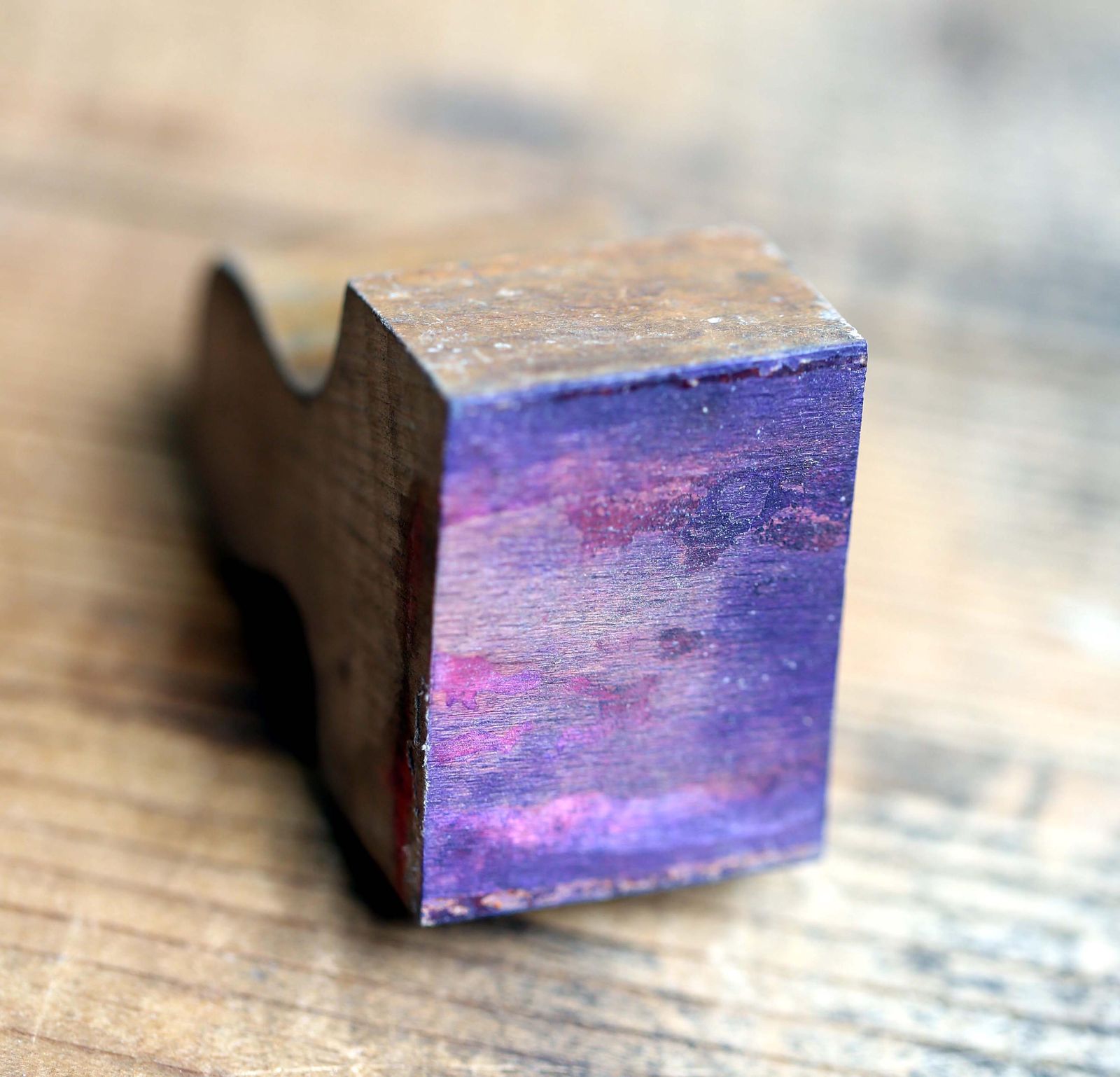 photo for sale Antique French Wooden Printing Stamps: 43 Letterpress Rubber Ink Stamps In Box