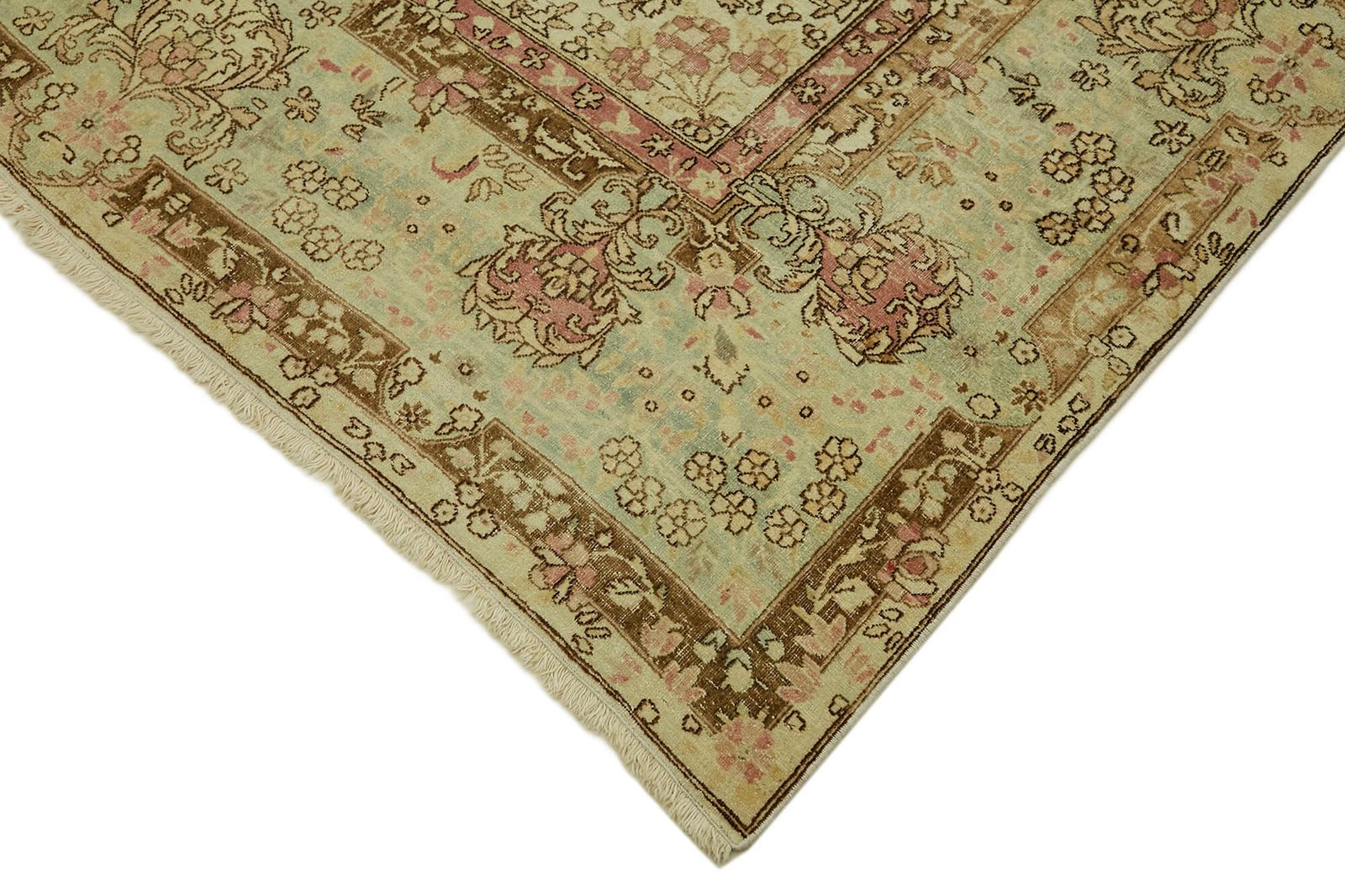 Handmade Beige Vintage Large Area Rug 363 Cm X 265 Cm photo Textiles